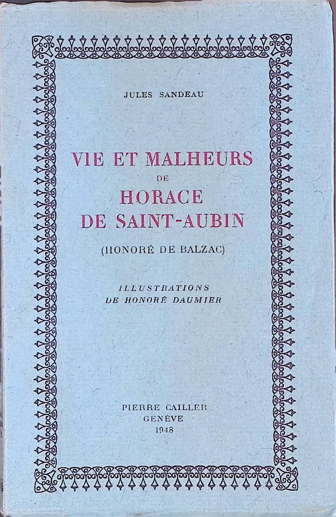 Vie et malheurs de Horace de Saint-Aubin (Honoré de Balzac)