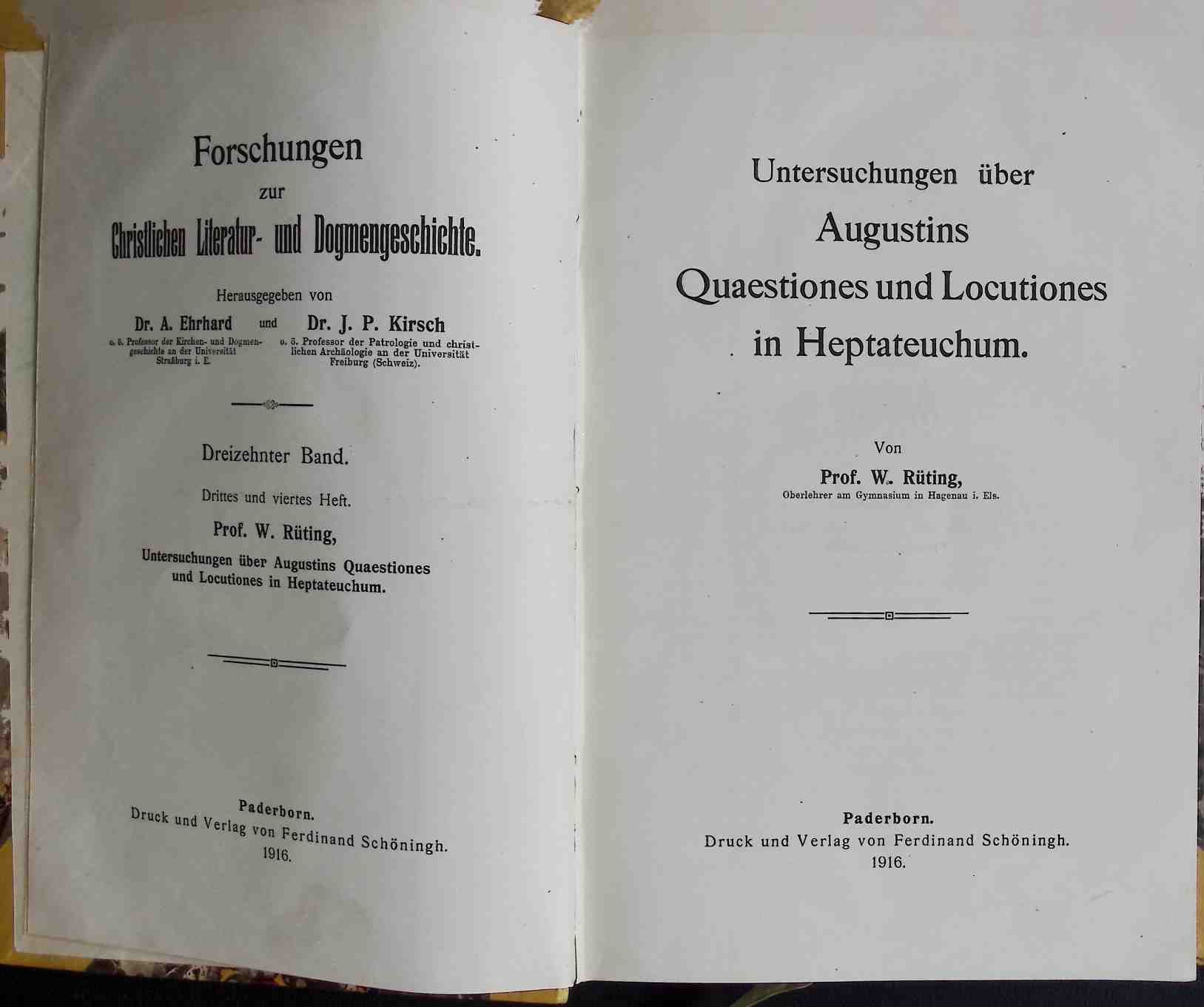 Untersuchungen über Augustins Quaestiones und Locutiones in Heptateuchum