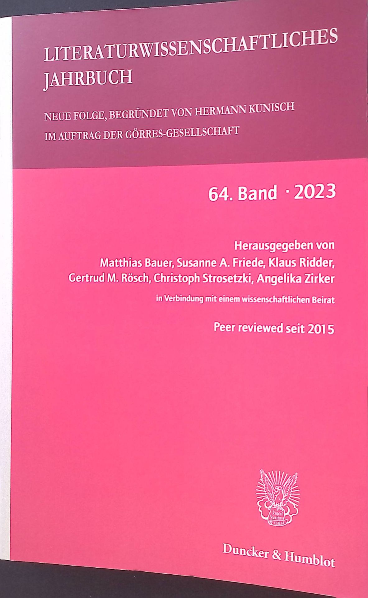 Historische Abbreviationspoetik. Organisationsformen - ästhetische Spielräume - Perspektiven -in: Literaturwissenschaftliches Jahrbuch: Neue Folge, Peer reviewed seit 2023 - 64. Band