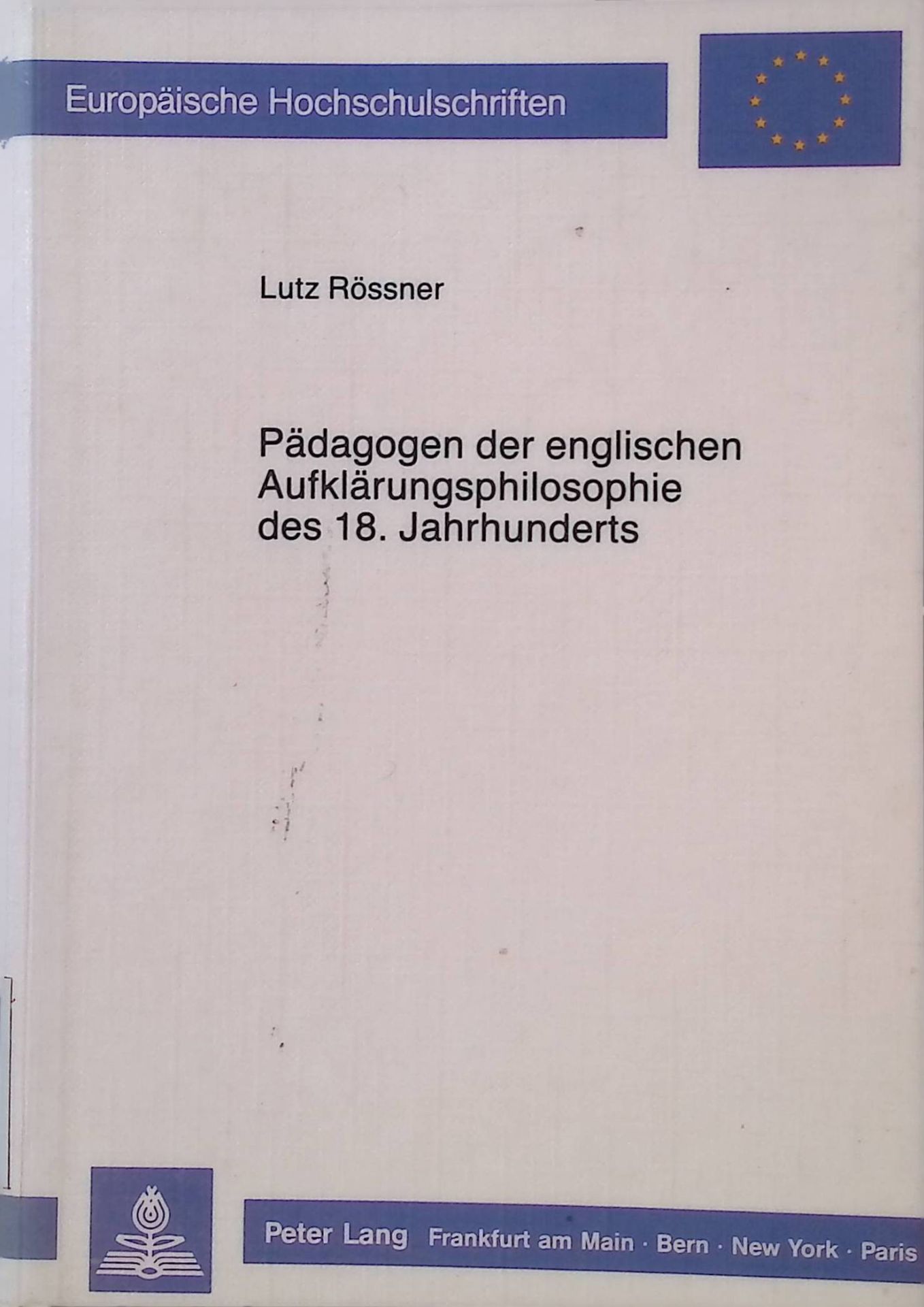 Pädagogen der englischen Aufklärungsphilosophie des 18. Jahrhunderts