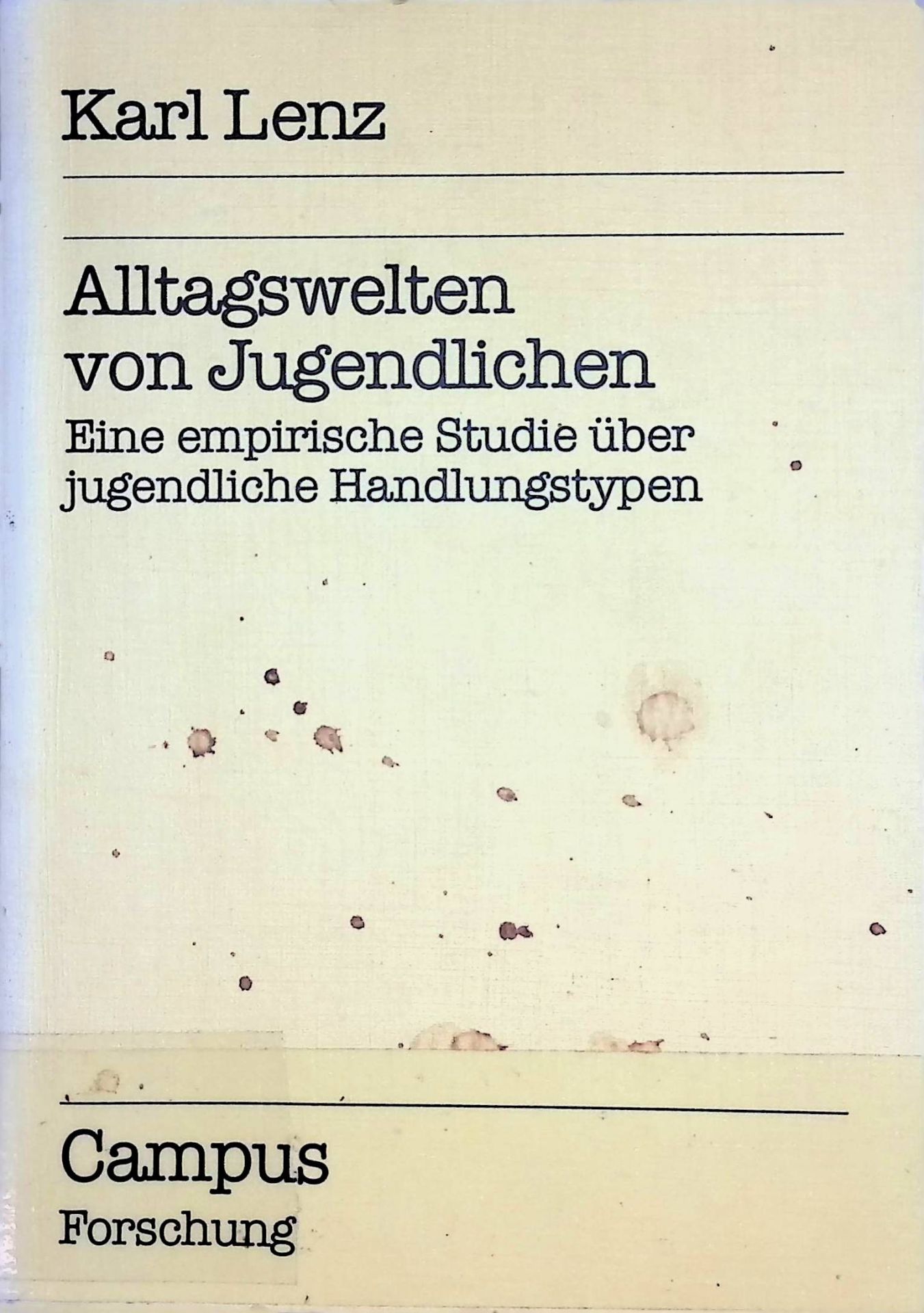 Alltagswelten von Jugendlichen : e. empir. Studie über jugendl. Handlungstypen