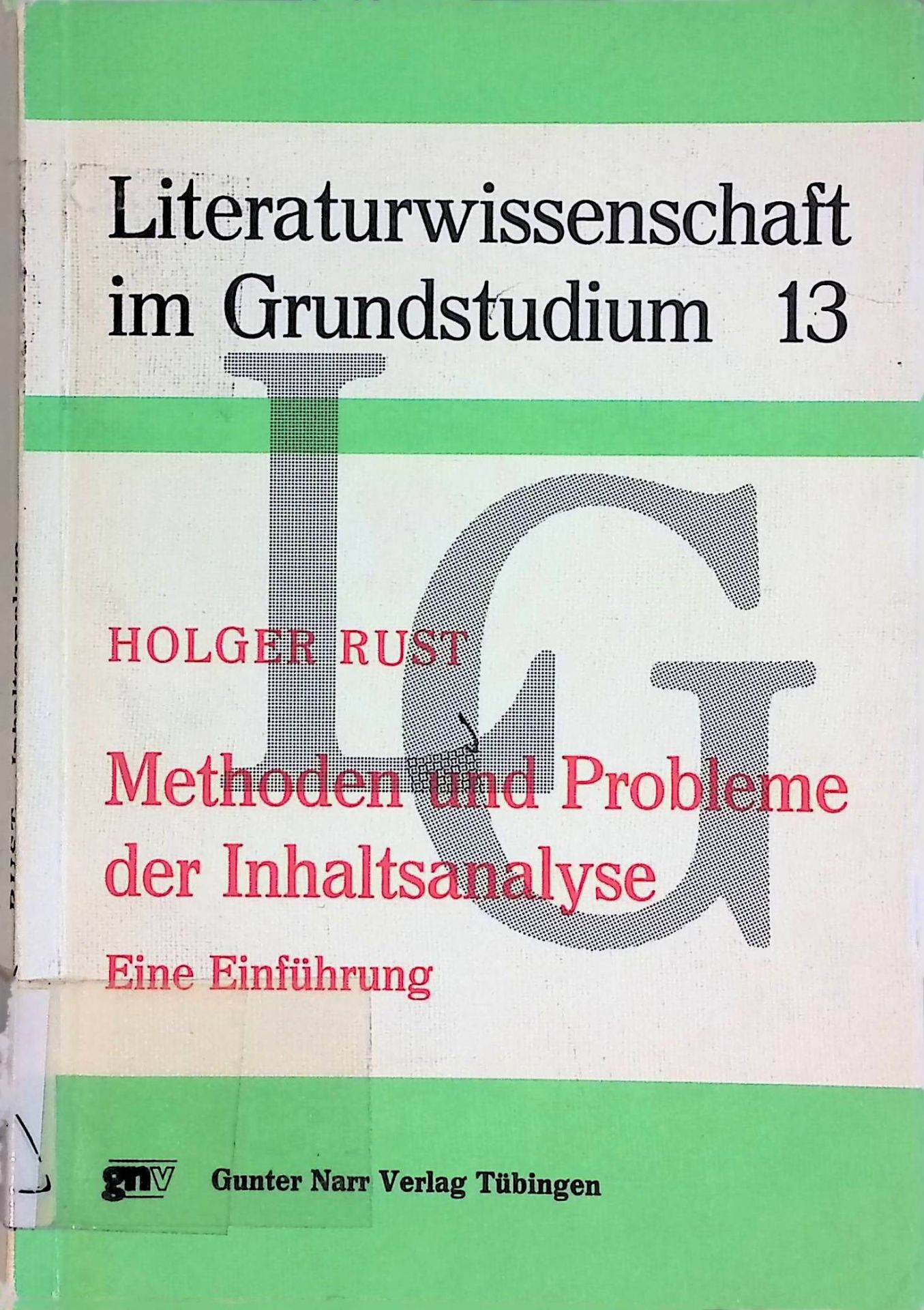 Methoden und Probleme der Inhaltsanalyse. Eine Einführung