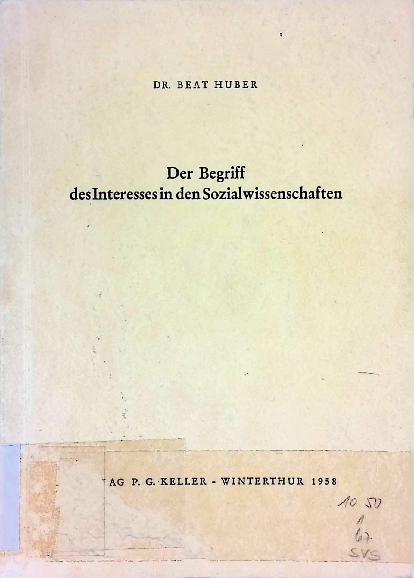 Der Begriff des Interesses in den Sozialwissenschaften