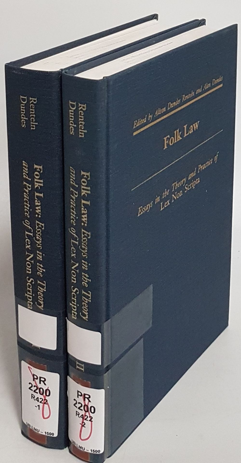 Folk Law: Essays in the Theory and Practice of Lex Non Scripta (2 vols./ 2 Bände KOMPLETT)