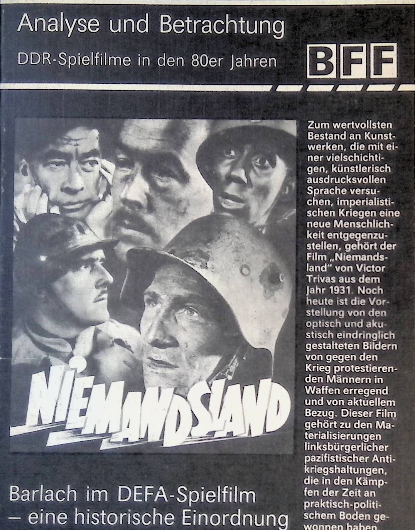 Märkische Forschungen -in: Beiträge zur Film- und Fernsehwissenschaft. Bd. 36, 30. Jg