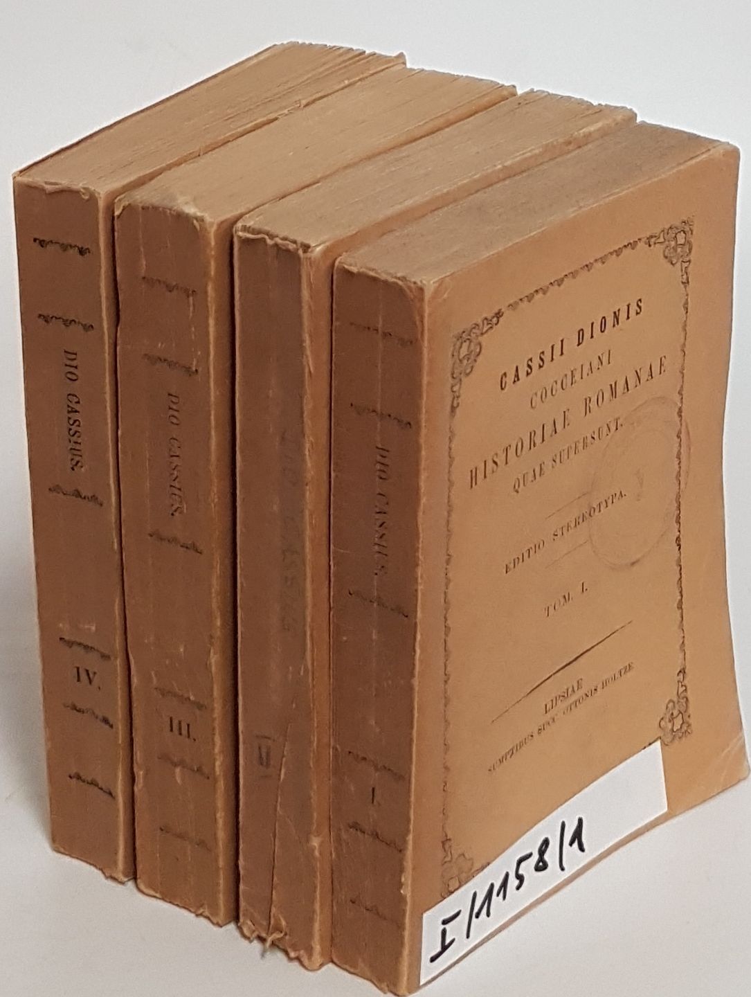 Cassii Dionis Cocceiani Historiarum Romanarum quae supersunt (4 Bändchen)