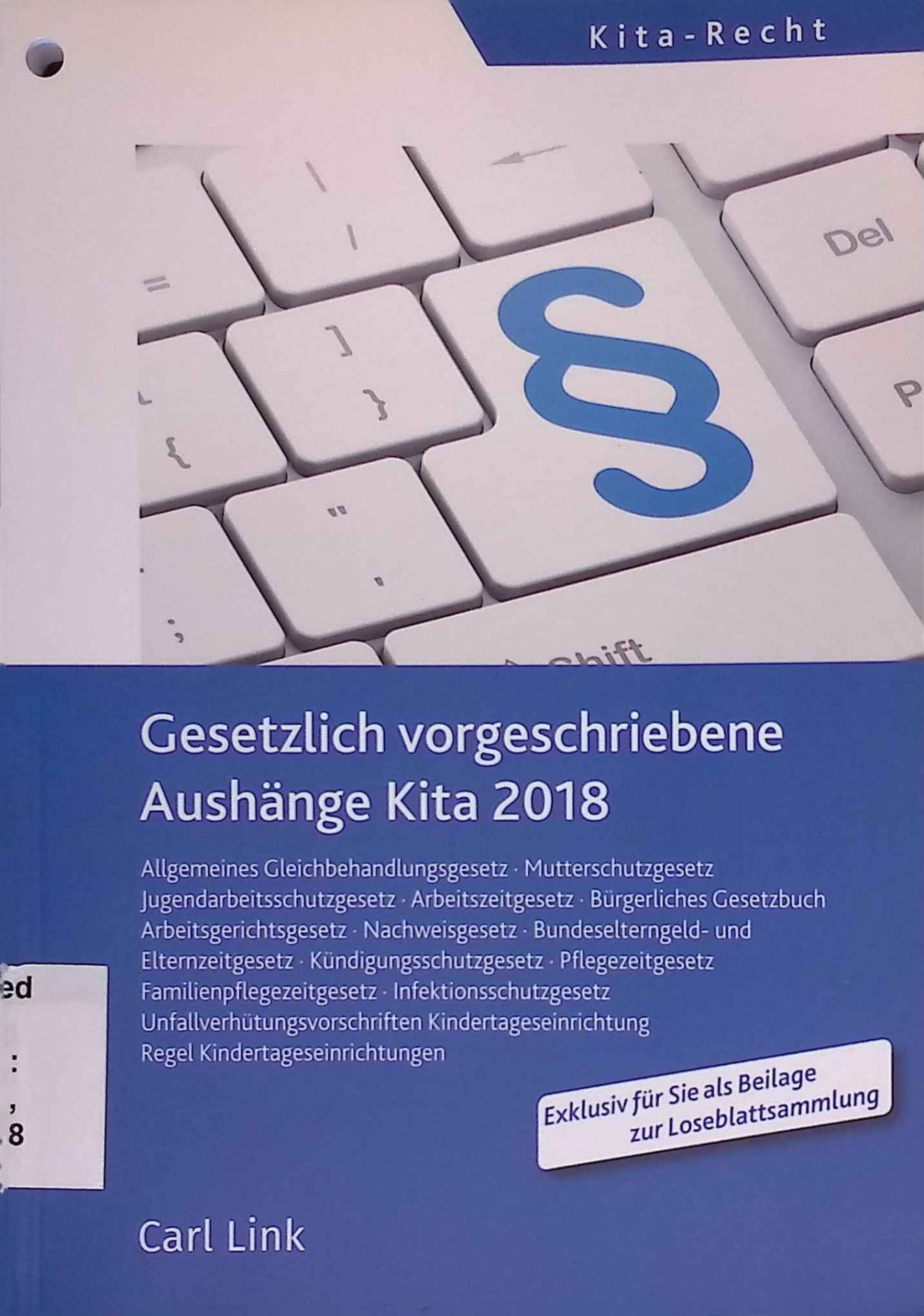 Gesetzlich vorgeschriebene Aushänge Kita 2018