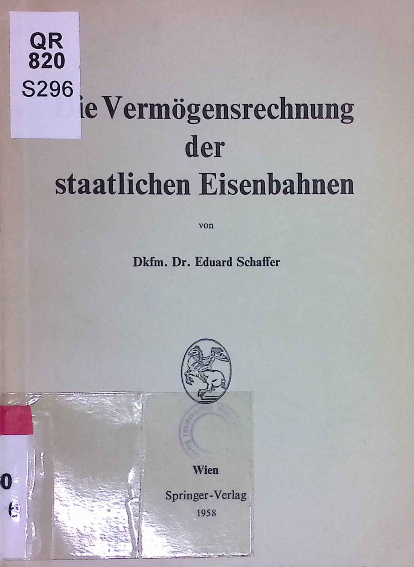 Die Vermögensrechnung der staatlichen Eisenbahnen