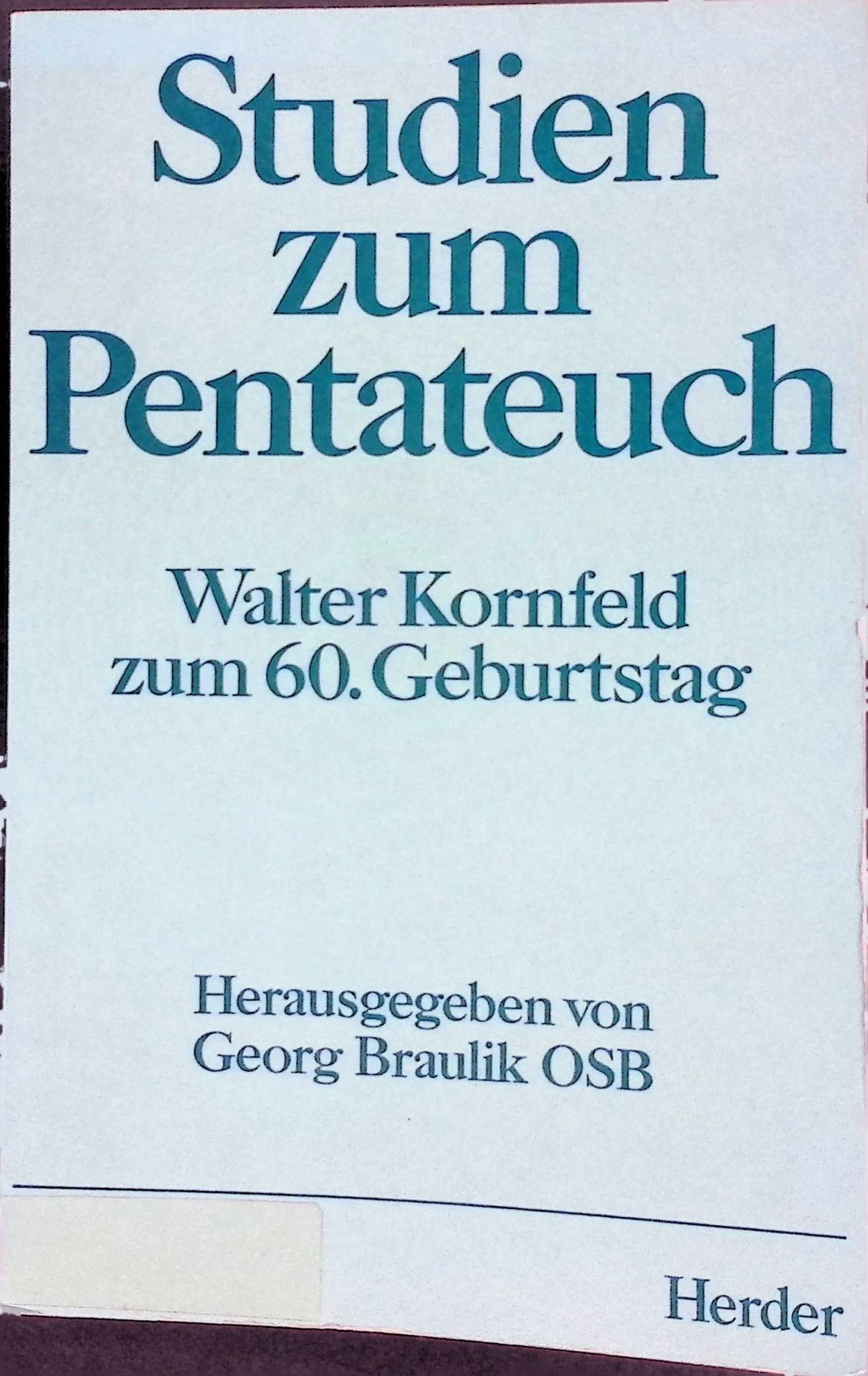 Die Paradieserzählung Genesis 2-3 und ihr Verfasser. -in: Studien zum Pentateuch. Walter Kornfeld zum 60. Geburtstag