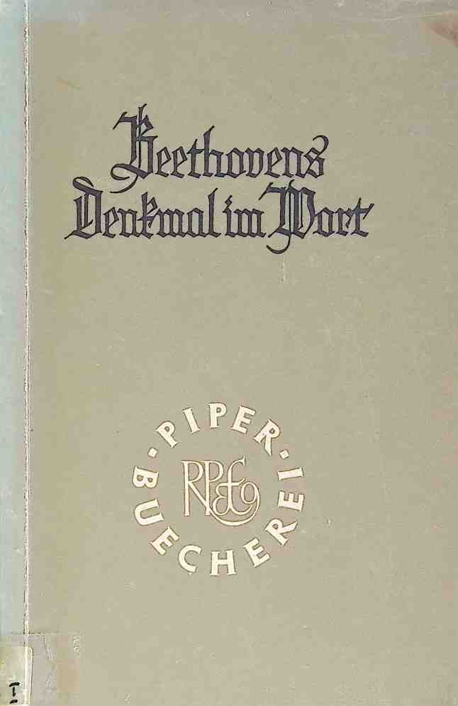 Beethovens Denkmal im Wort