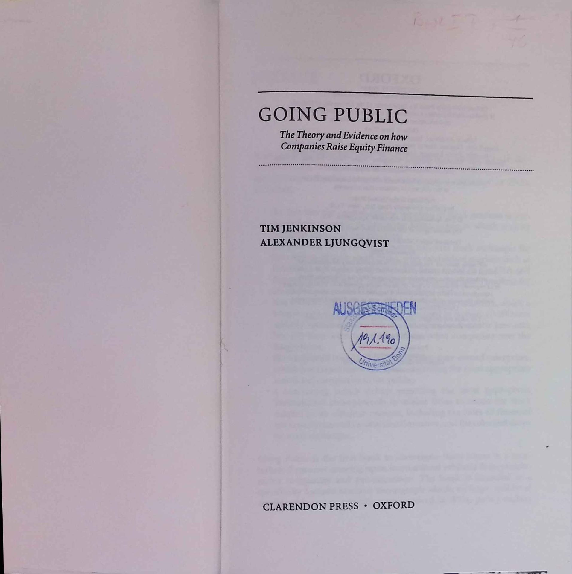 Going Public: The Theory and Evidence on How Companies Raise Equity Finance