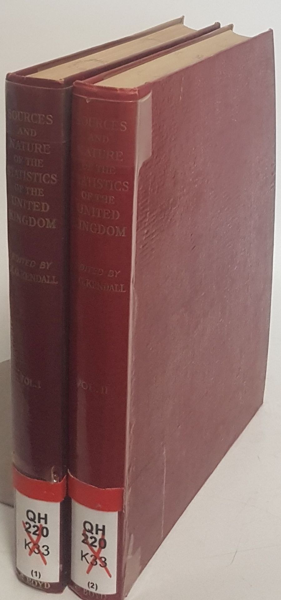 The Sources and Nature of the Statistics of the United States Kingdom (2 vols./ 2 Bände KOMPLETT)