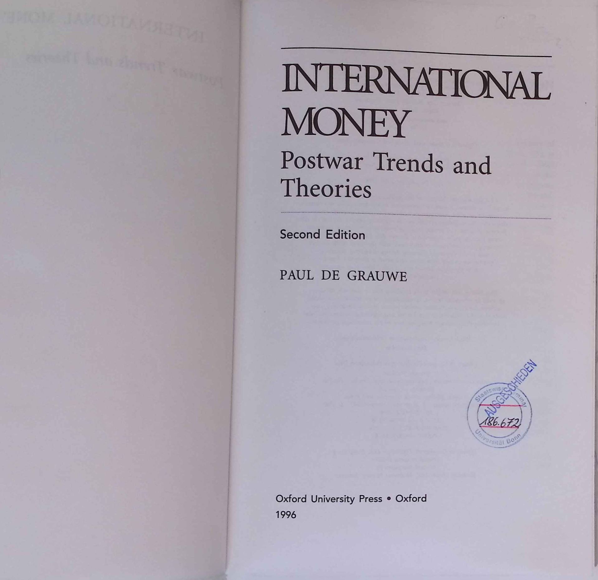 International Money: Postwar Trends and Theories