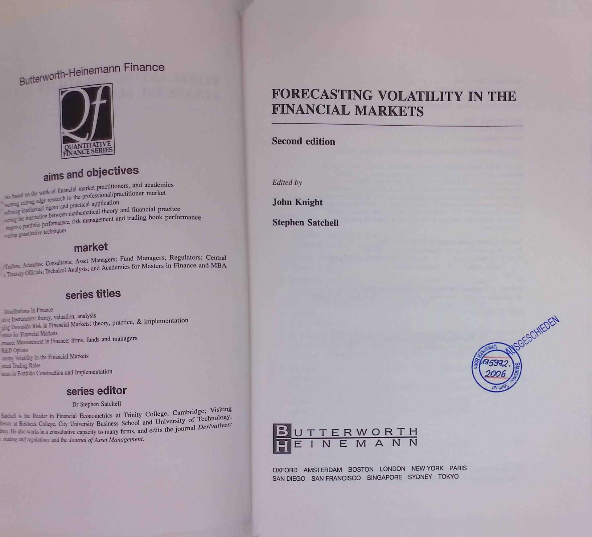 Forecasting Volatility in the Financial Markets