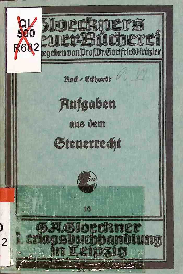 Aufgaben aus dem Steuerrecht