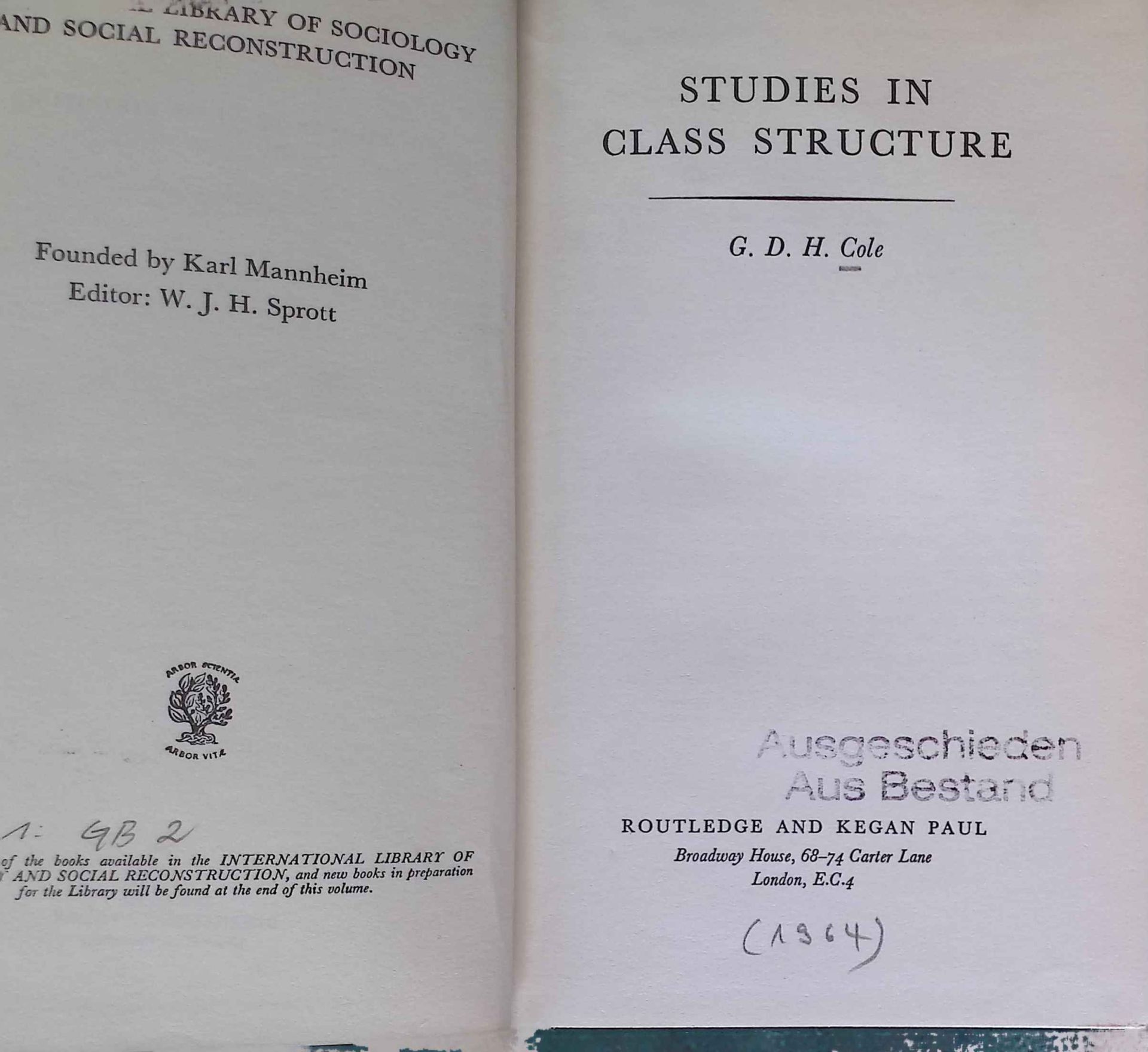 Studies in Class Structure