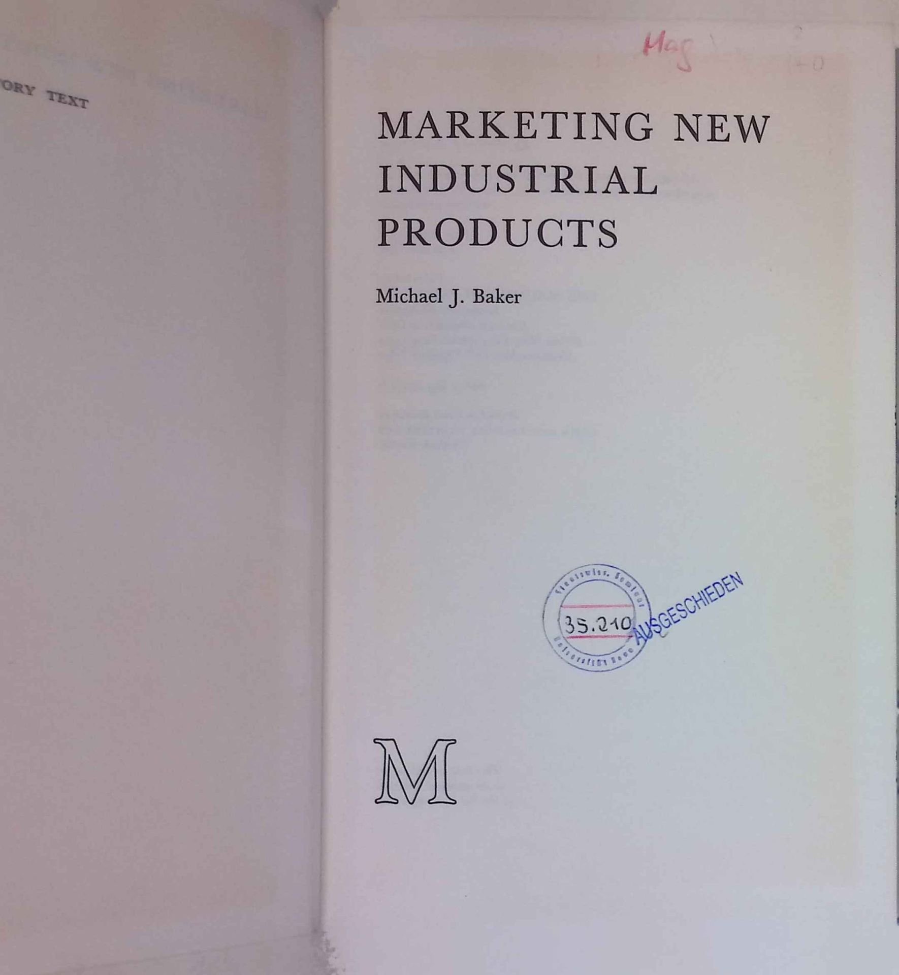 Marketing New Industrial Products