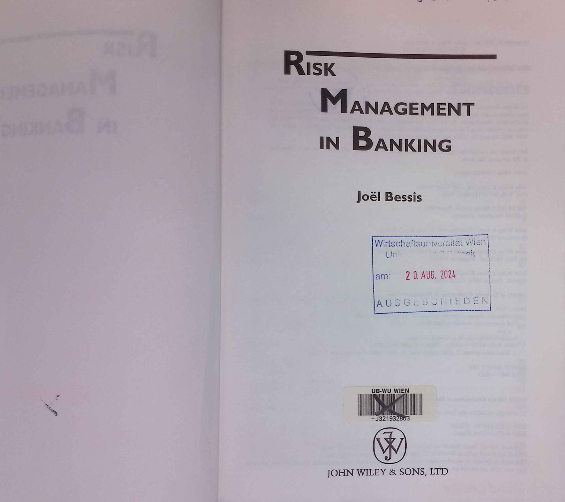 Risk Management in Banking