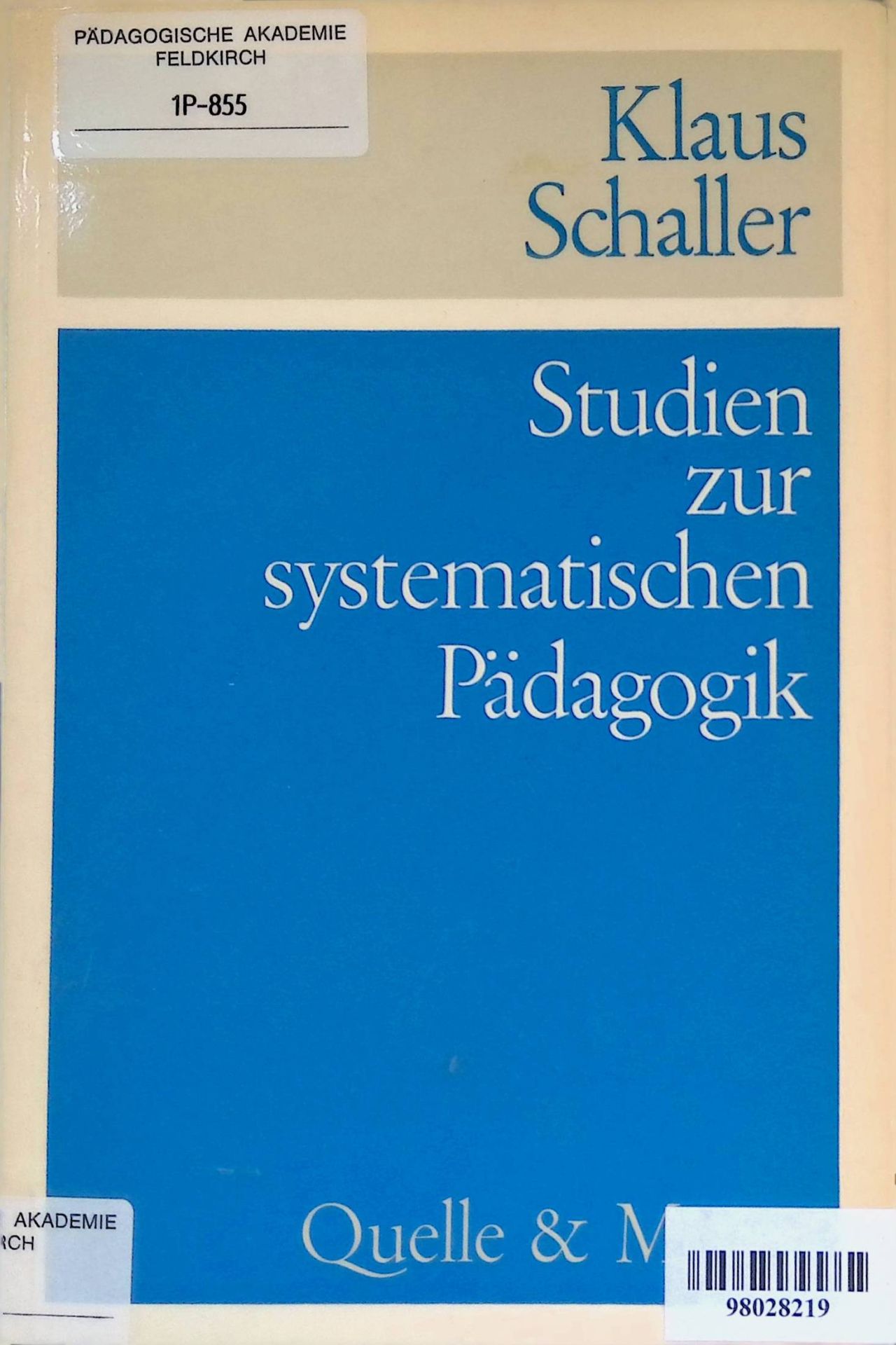 Studien zur systematischen Pädagogik