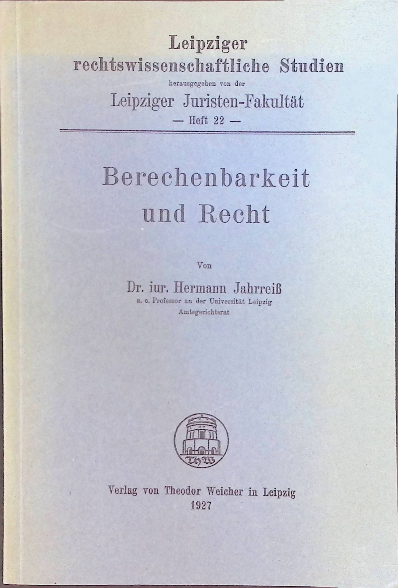 Berechenbarkeit und Recht