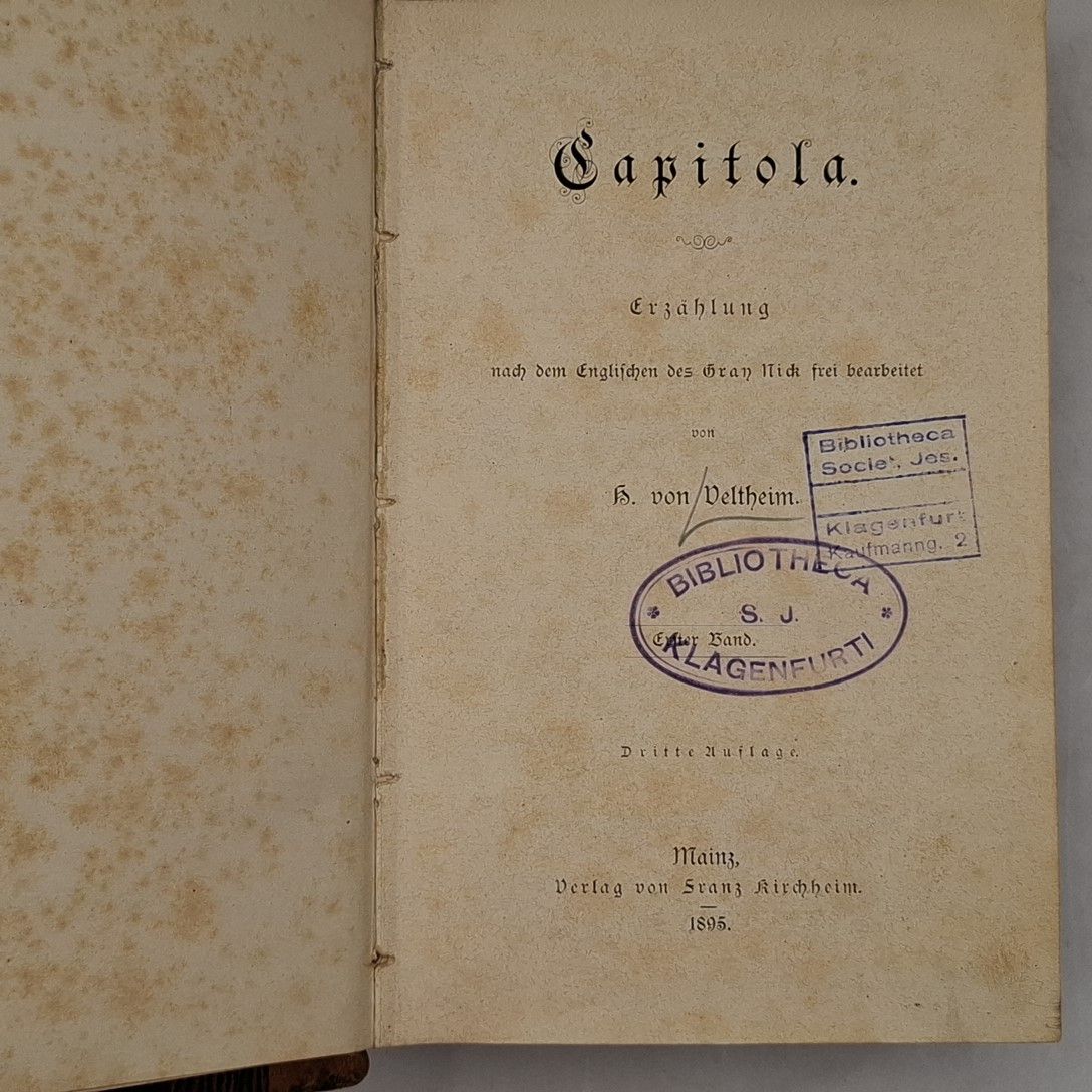Capitola: Erzählung ERSTER und ZWEITER BAND (KOMPLETT in einem Buch)