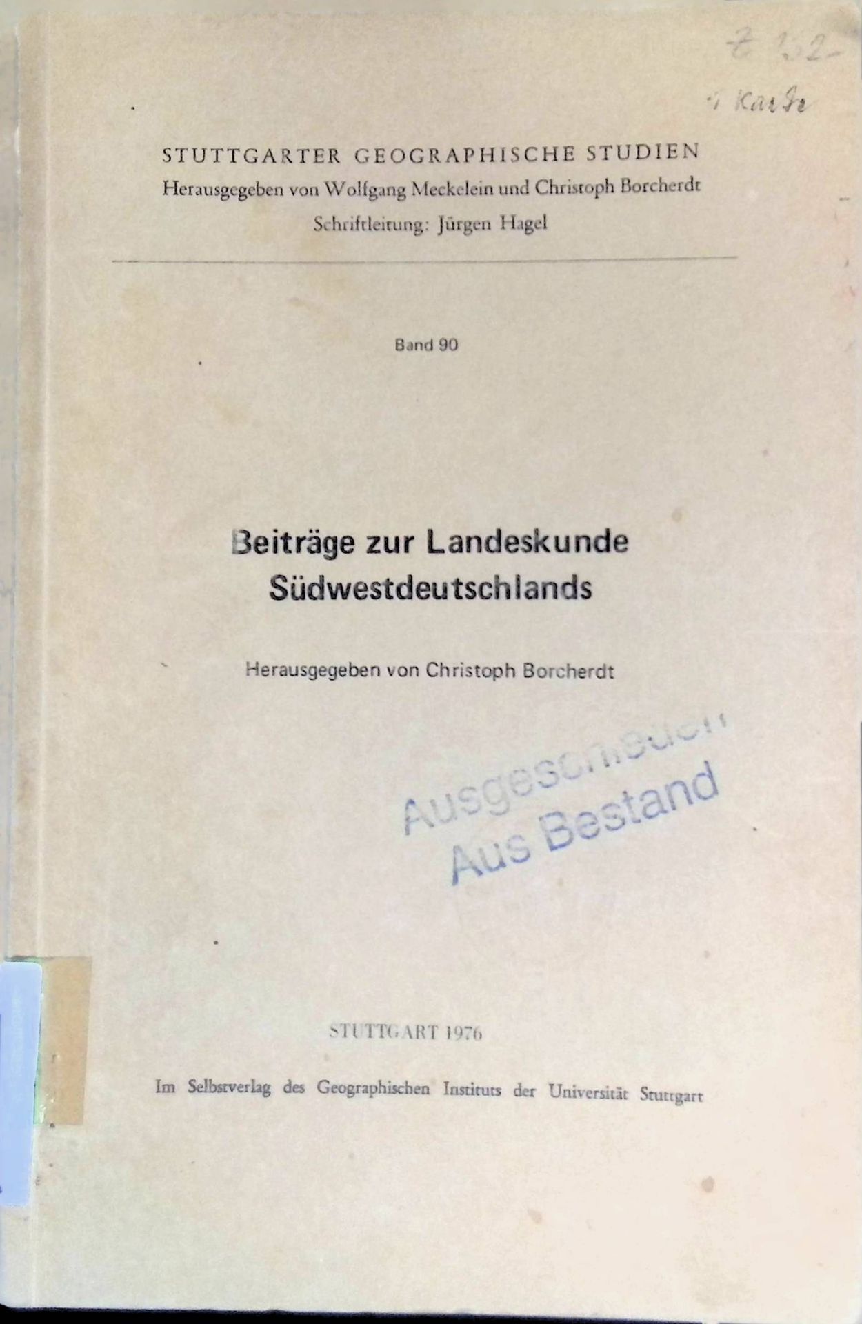 Beiträge zur Landeskunde Südwestdeutschlands