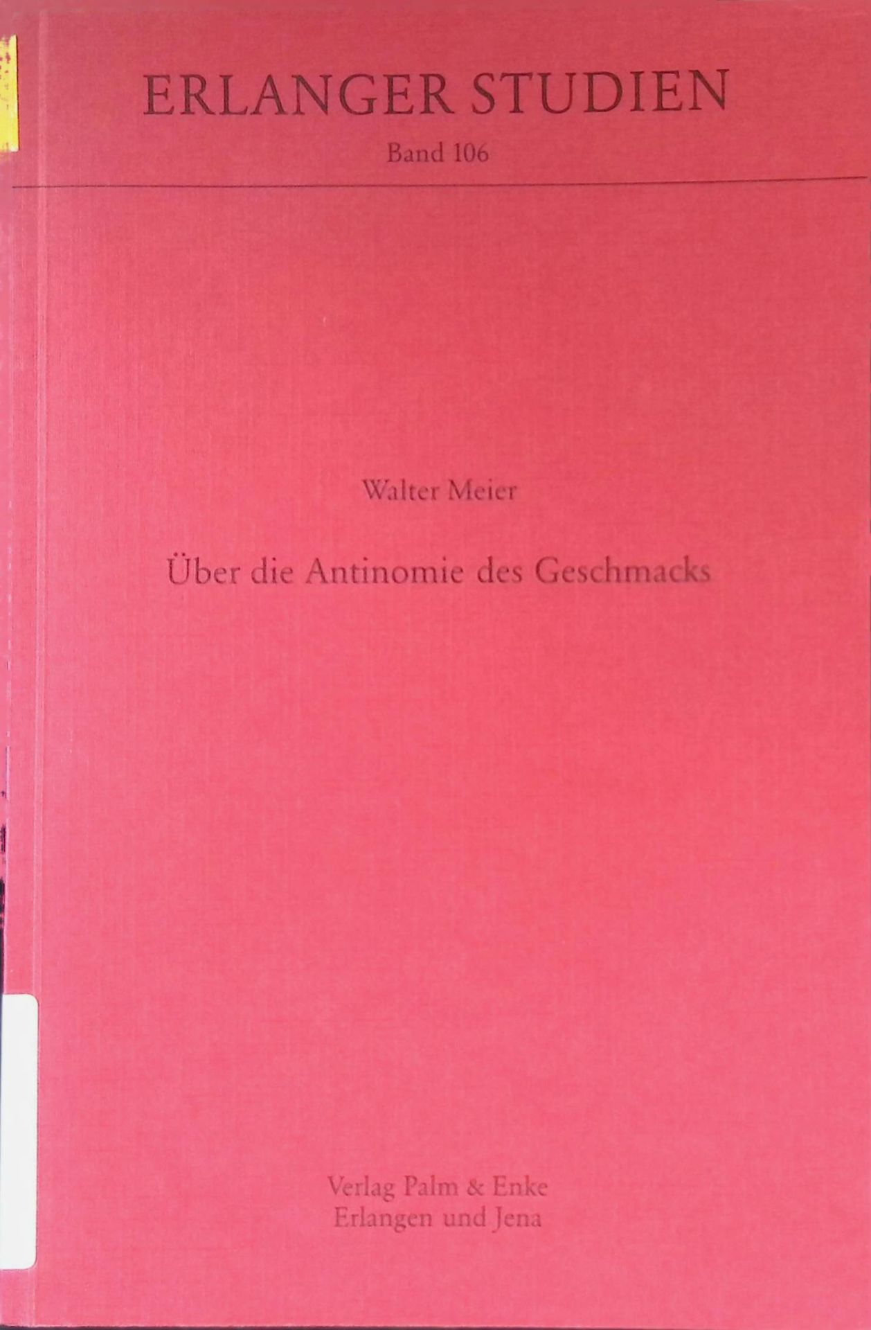 Über die Antinomie des Geschmacks