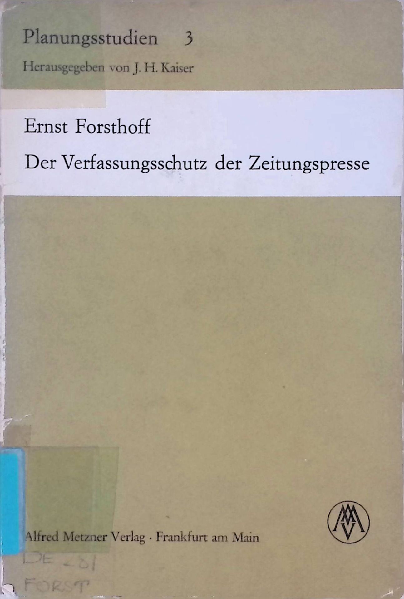 Der Verfassungsschutz der Zeitungspresse