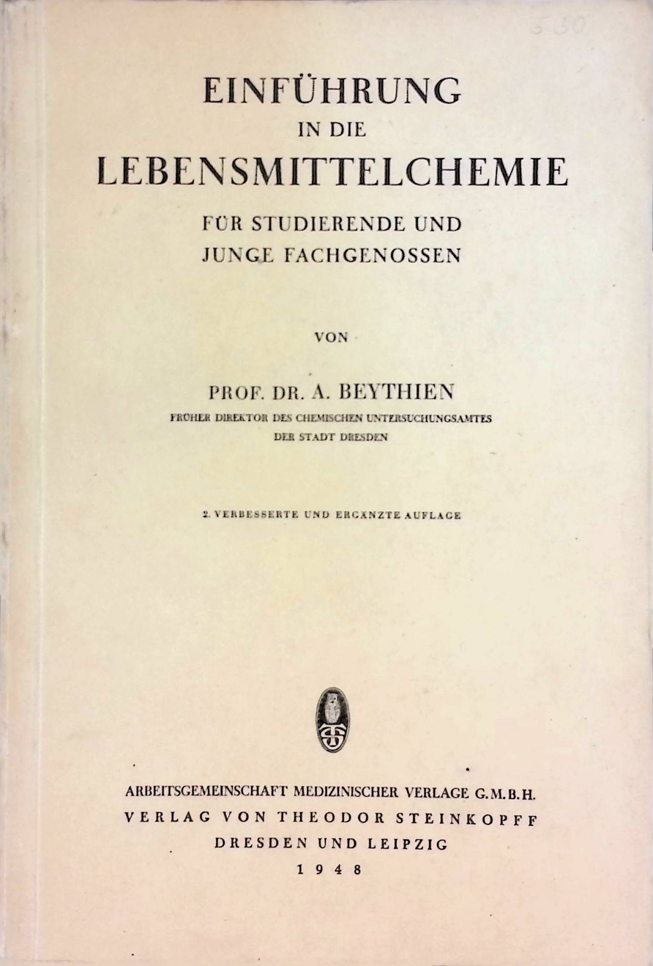 Einführung in die Lebensmittelchemie für Studierende und junge Fachgenossen