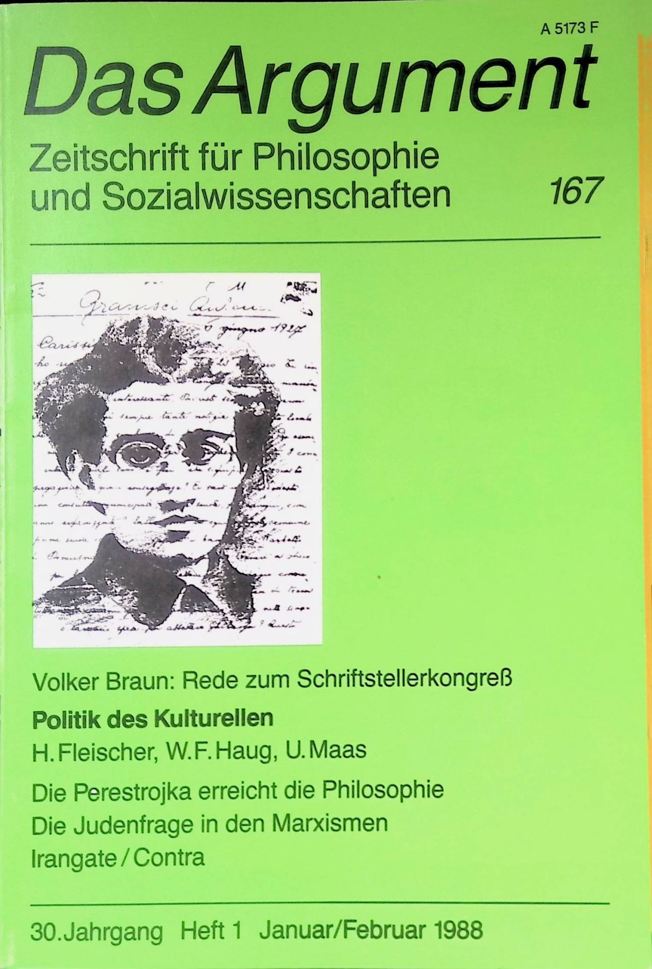Die Judenfrage in den Marxismen -in: Das Argument 167, Zeitschrift für Philosophie und Sozialwissenschaften, 30.Jahrgang, Heft 1, Jan. / Feb. 1988