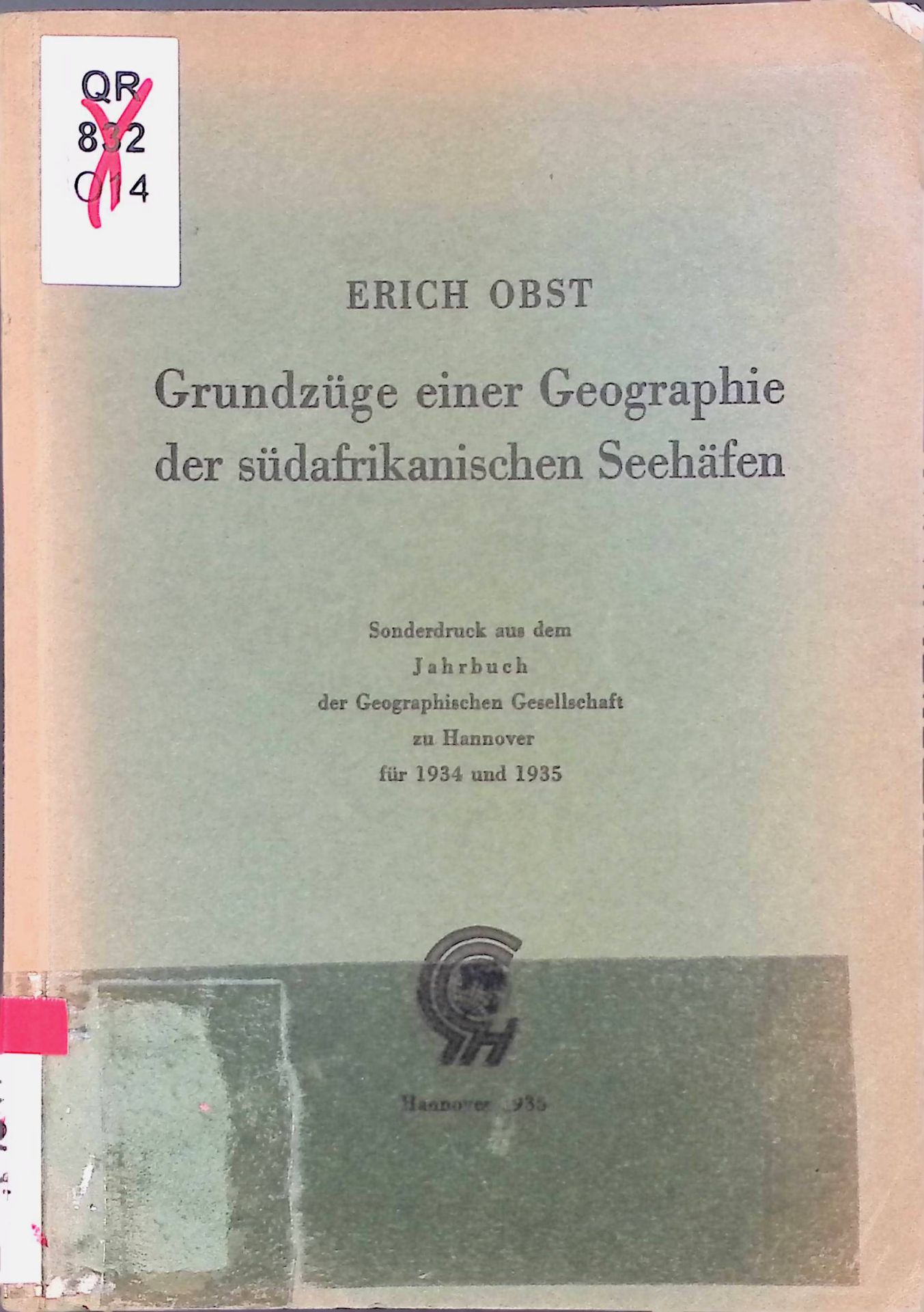 Grundzüge einer Geographie der südafrikanischen Seehäfen