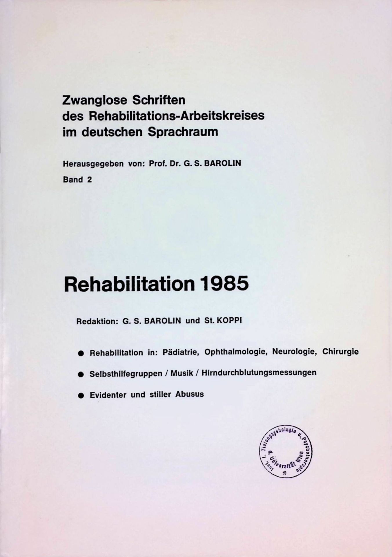 Rehabilitation 1985