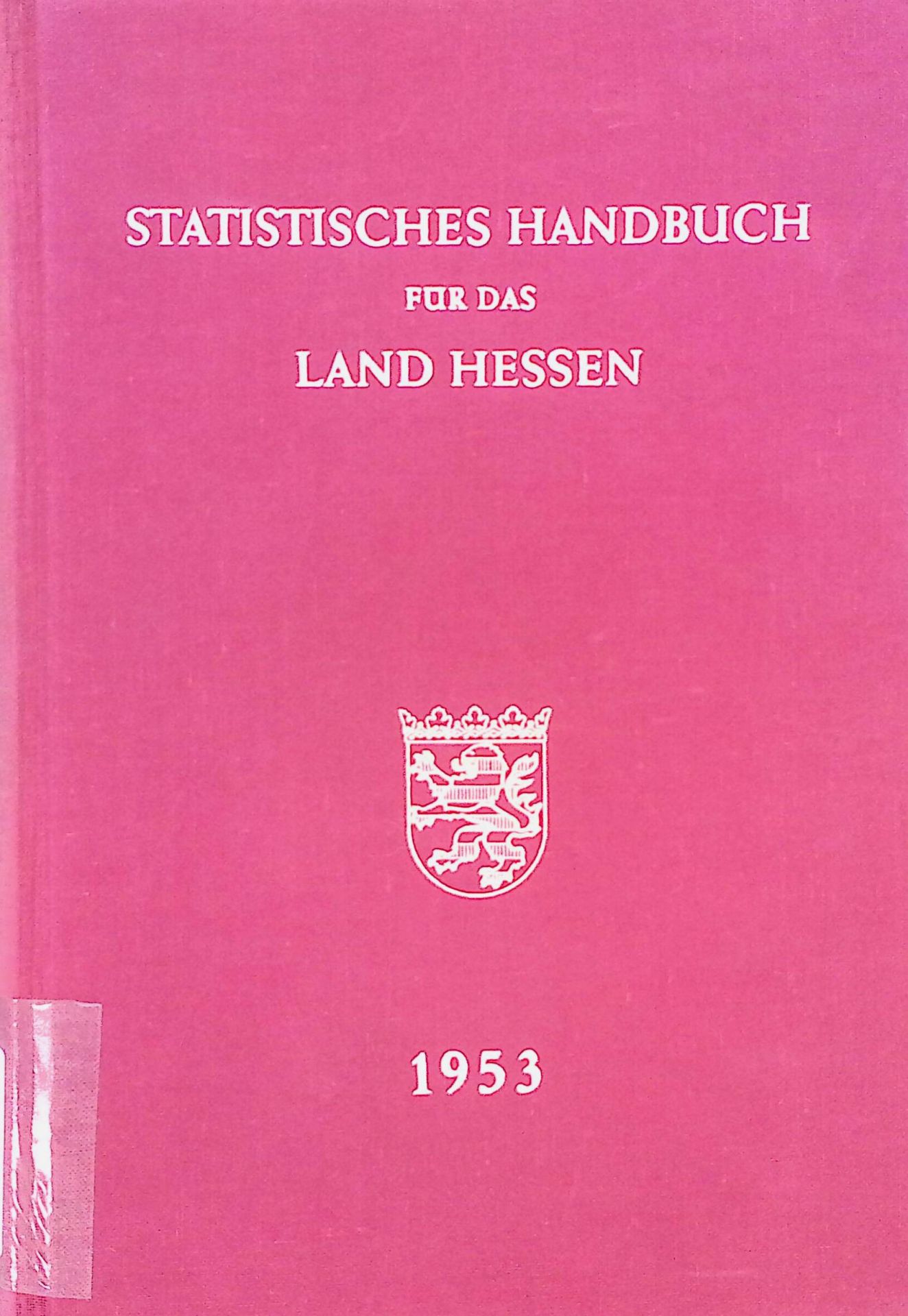 Statistisches Handbuch für das Land Hessen 1953