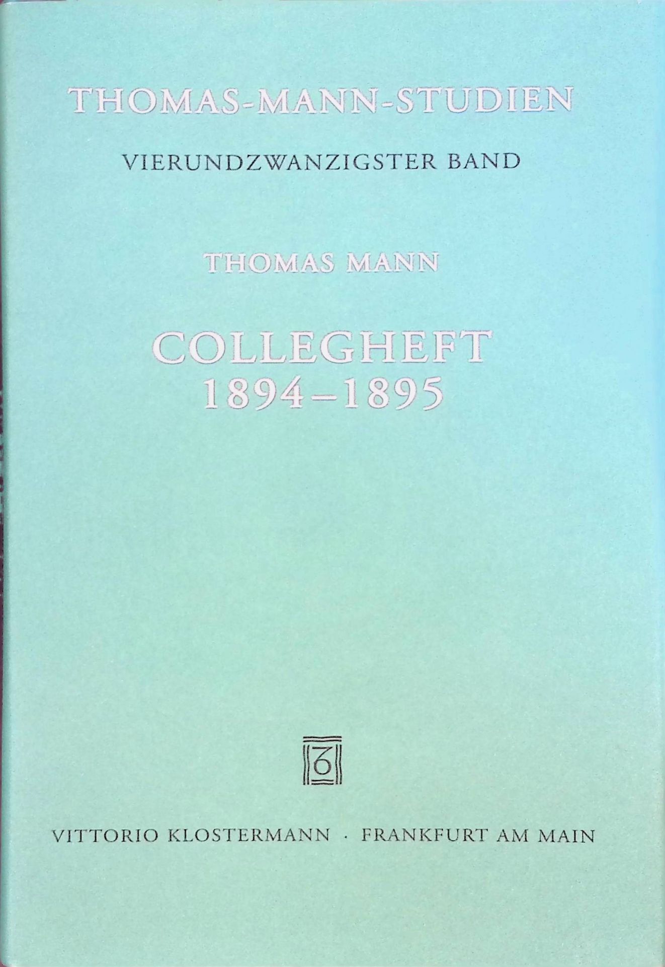Collegheft 1894 - 1895