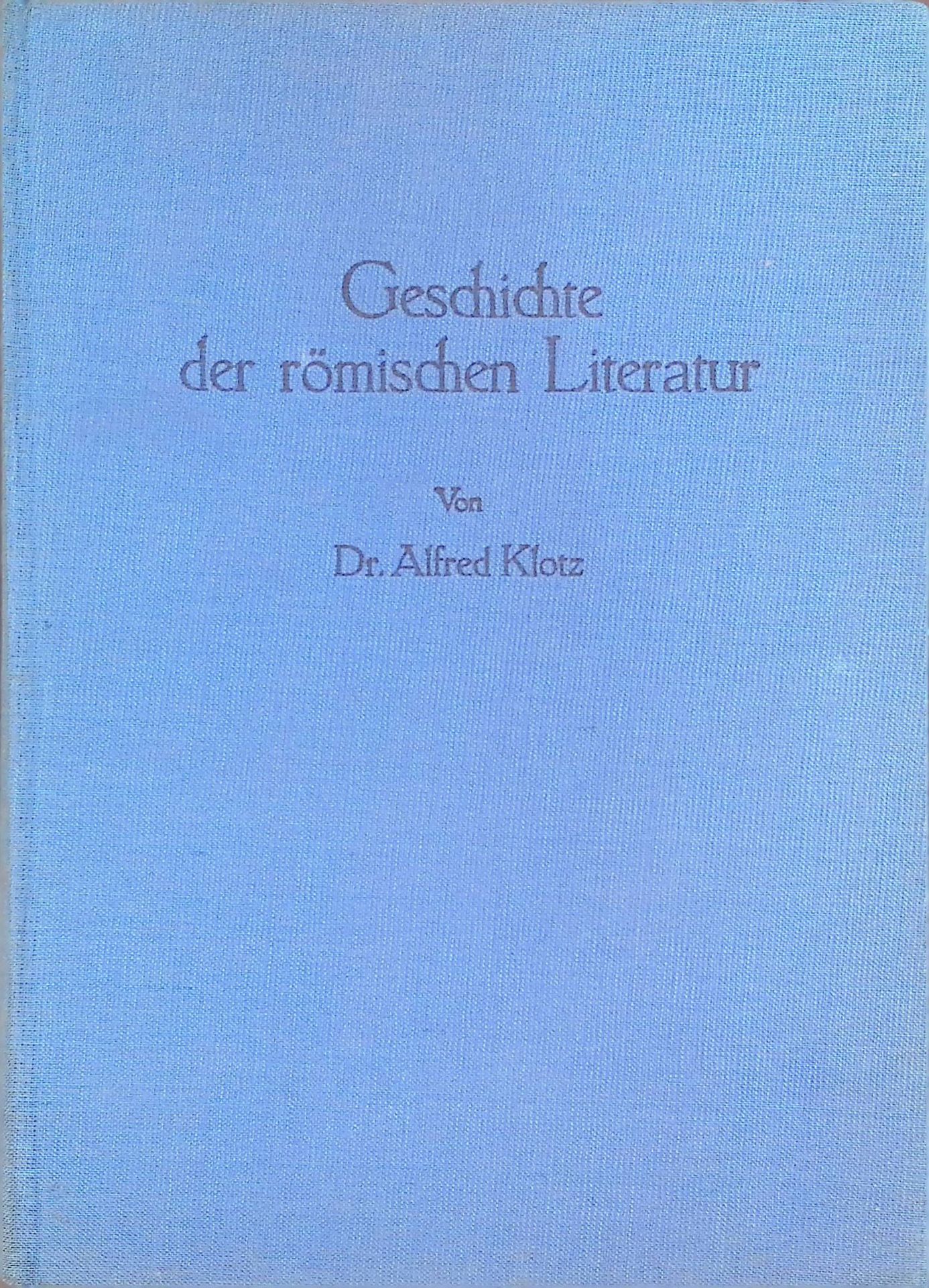 Geschichte der römischen Literatur