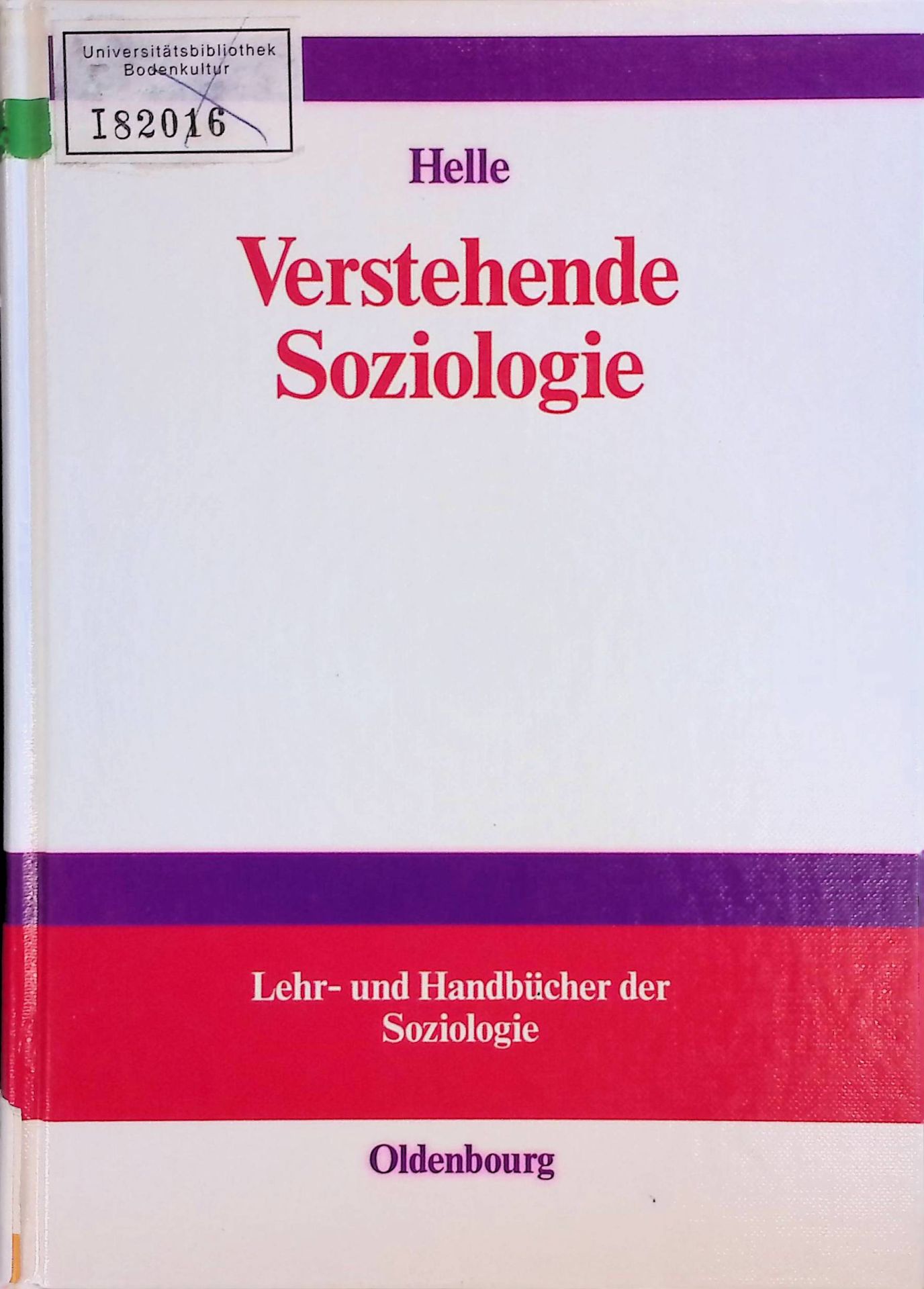 Verstehende Soziologie. Lehrbuch