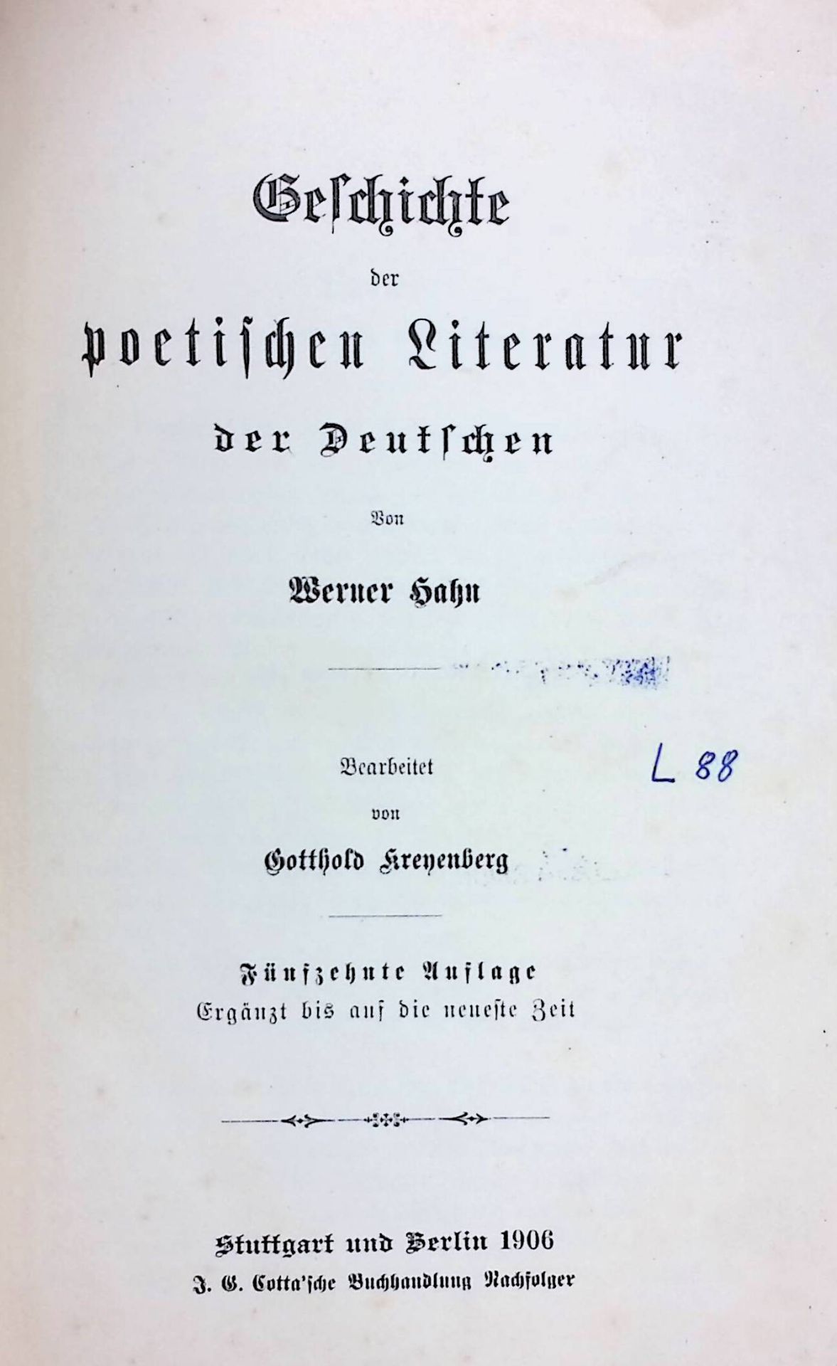 Geschichte der poetischen Literatur der Deutschen