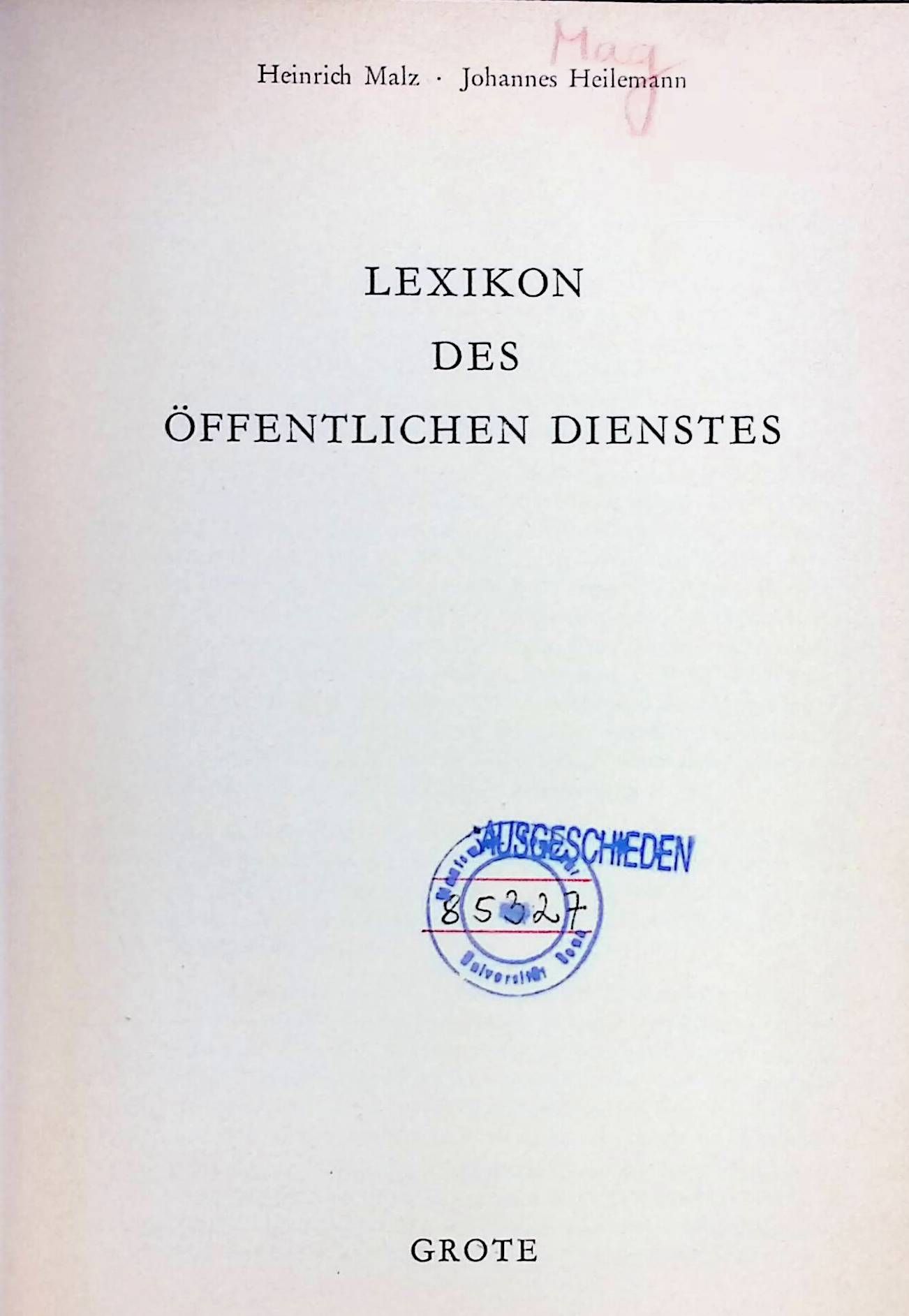 Lexikon des öffentlichen Dienstes