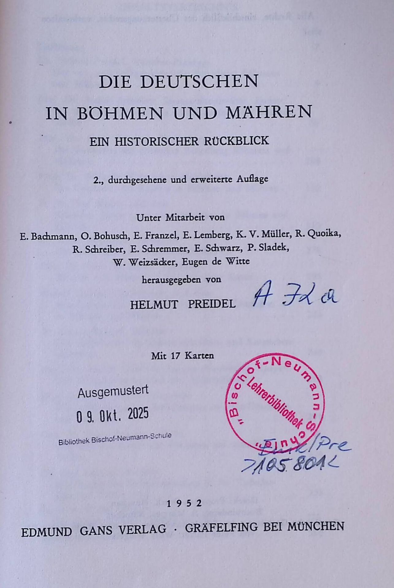 Die Deutschen in Böhmen und Mähren. Ein historischer Rückblick