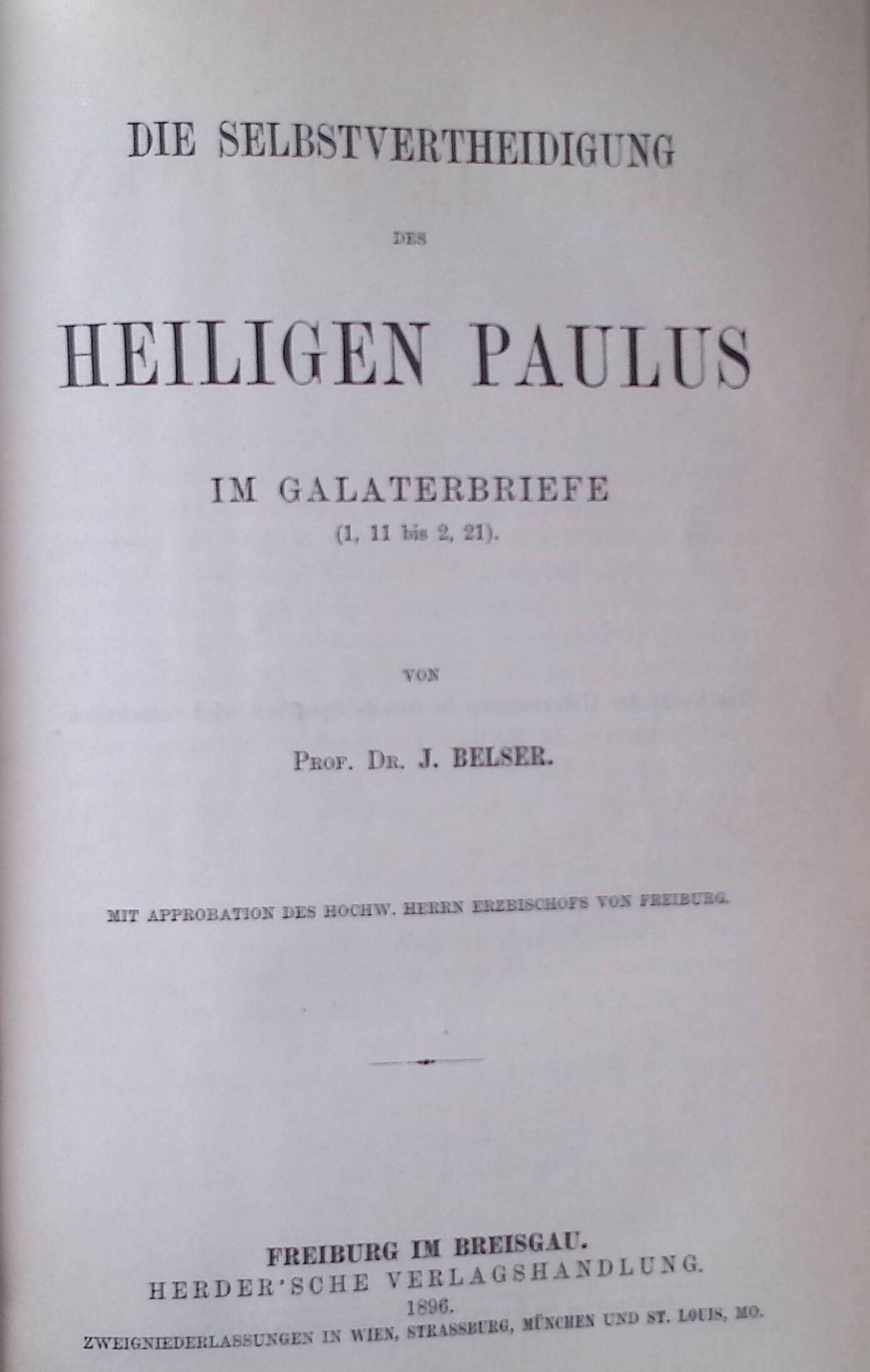 Die Selbstvertheidigung des Heiligen Paulus im Galaterbriefe. Die Propheten-Catenen nach römischen Handschriften. Der Prophet Amos nach dem Grundtexte erklärt. Die sahidisch-koptische Uebersetzung des Buches Ecclesiasticus auf ihren wahren Werth für die Textkritik. Die Lage des Berges Sion. Die Metrik des Buches Iob. Die alexandrinische Übersetzung des Buches Daniel und ihr Verhältniss zum massorethischen Text