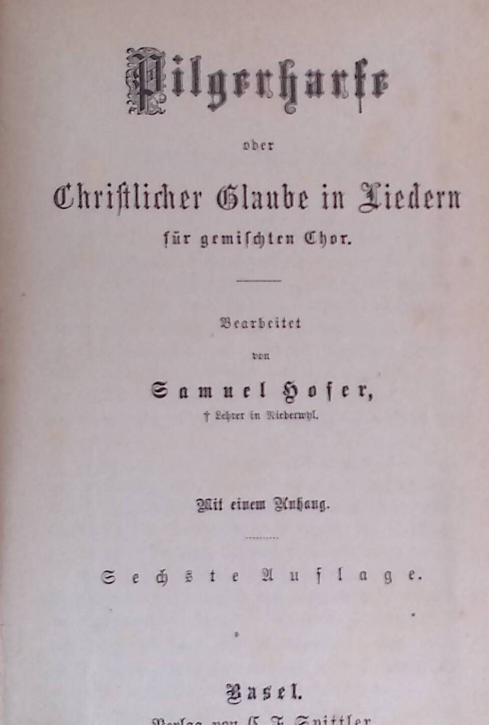 Pilgerharfe oder Christlicher Glaube in Liedern für gemischten Chor