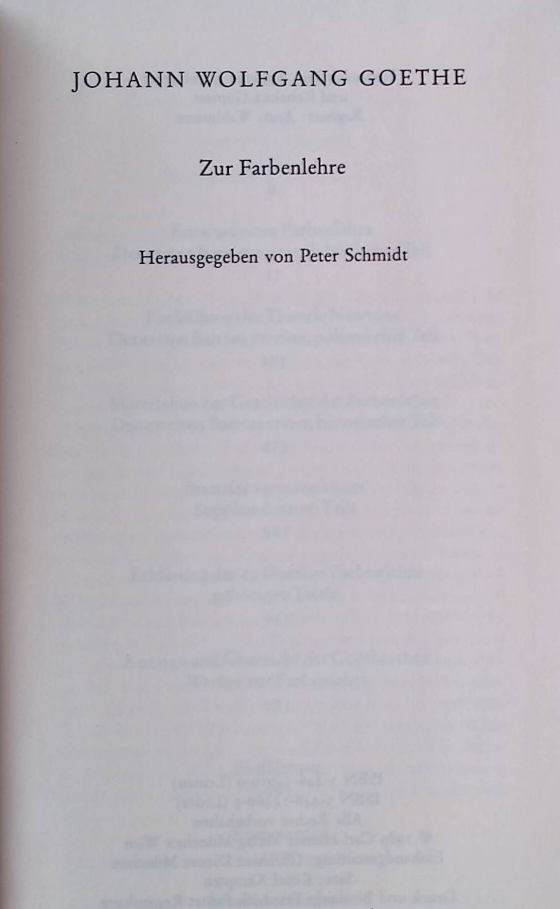 Zur Farbenlehre