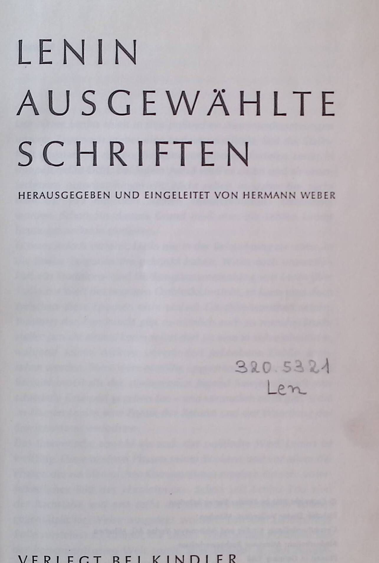 Ausgewählte Schriften