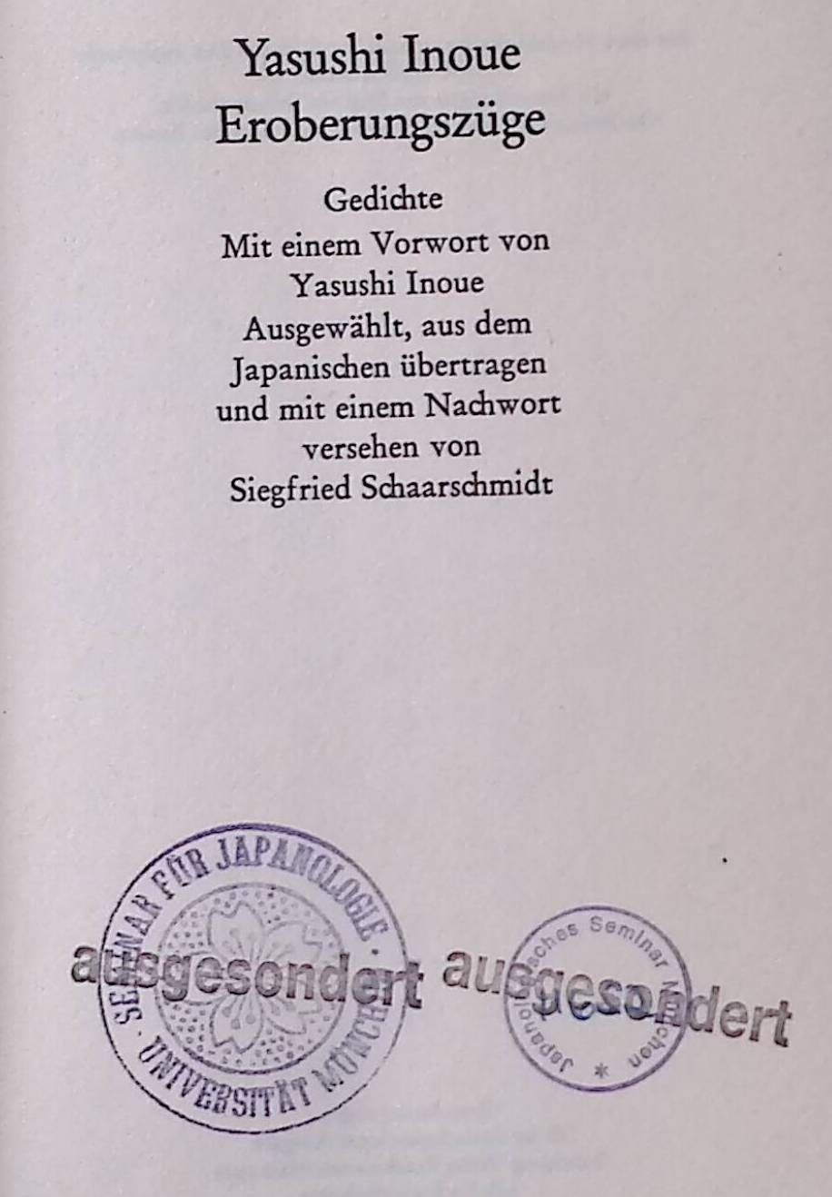 Eroberungszüge. Gedichte