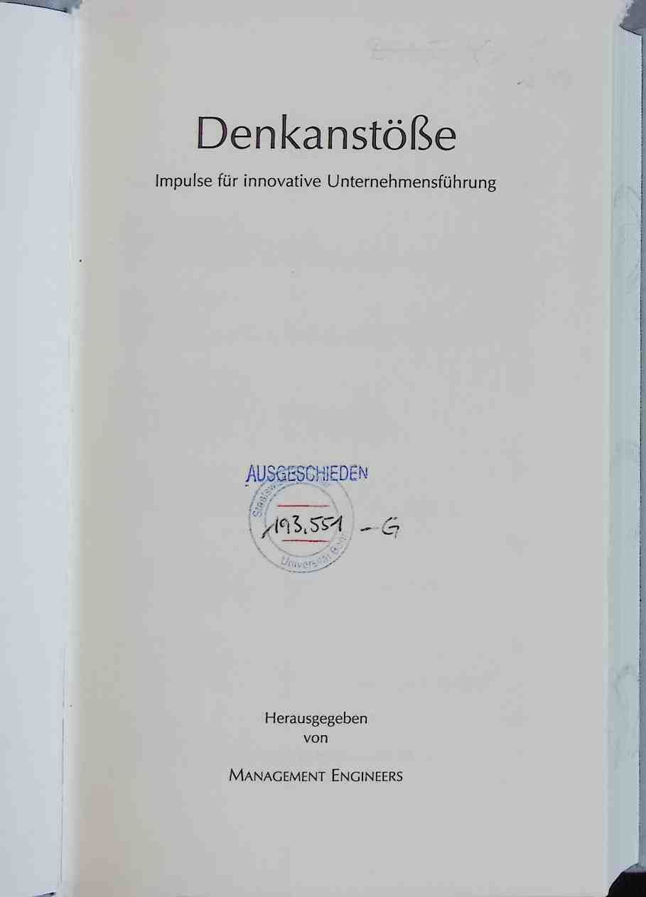Wo Politik den Bürgersinn vertreibt - in: Denkanstöße. Impulse für innovative Unternehmensführung