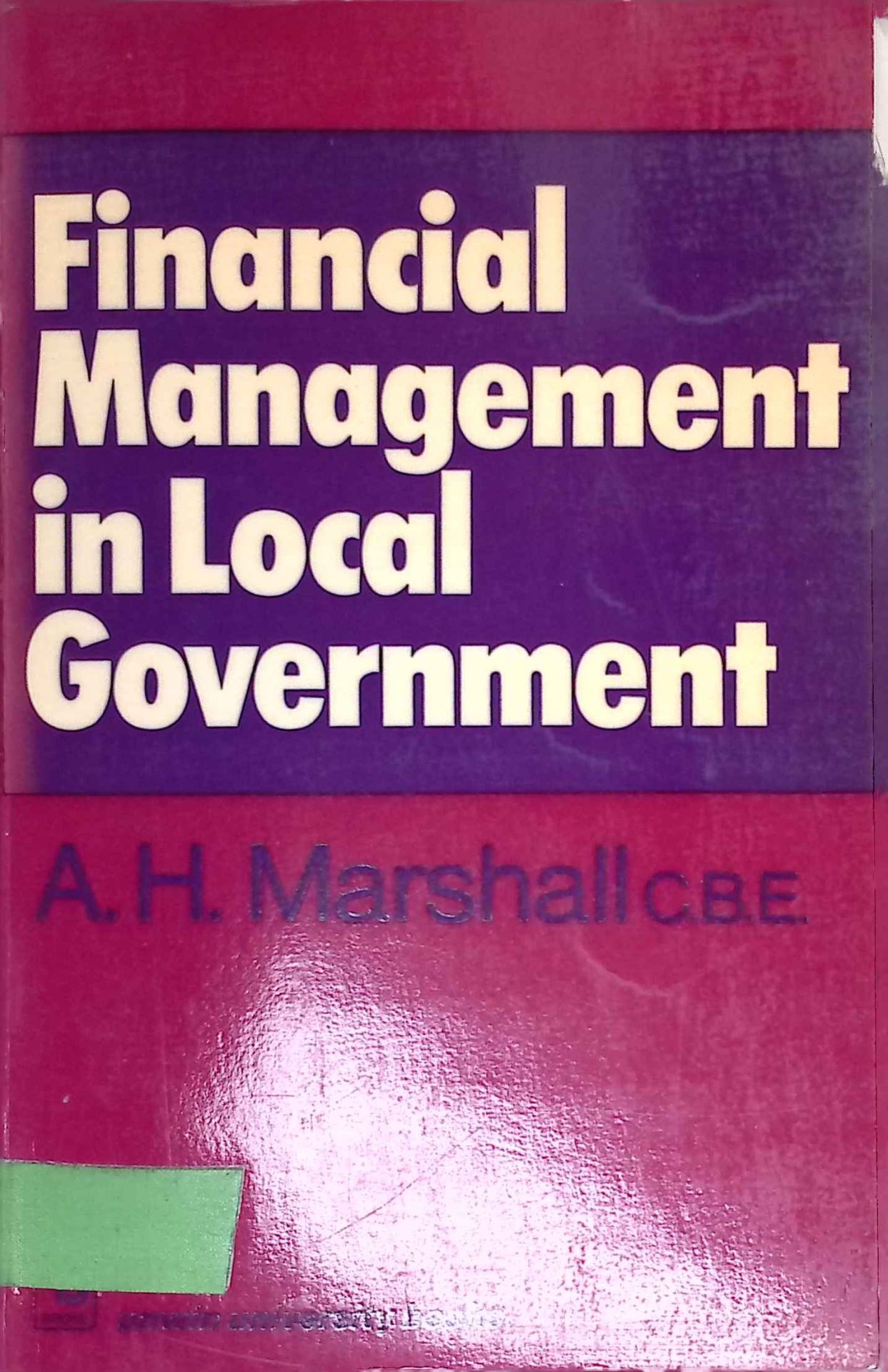 Financial Management in Local Government,