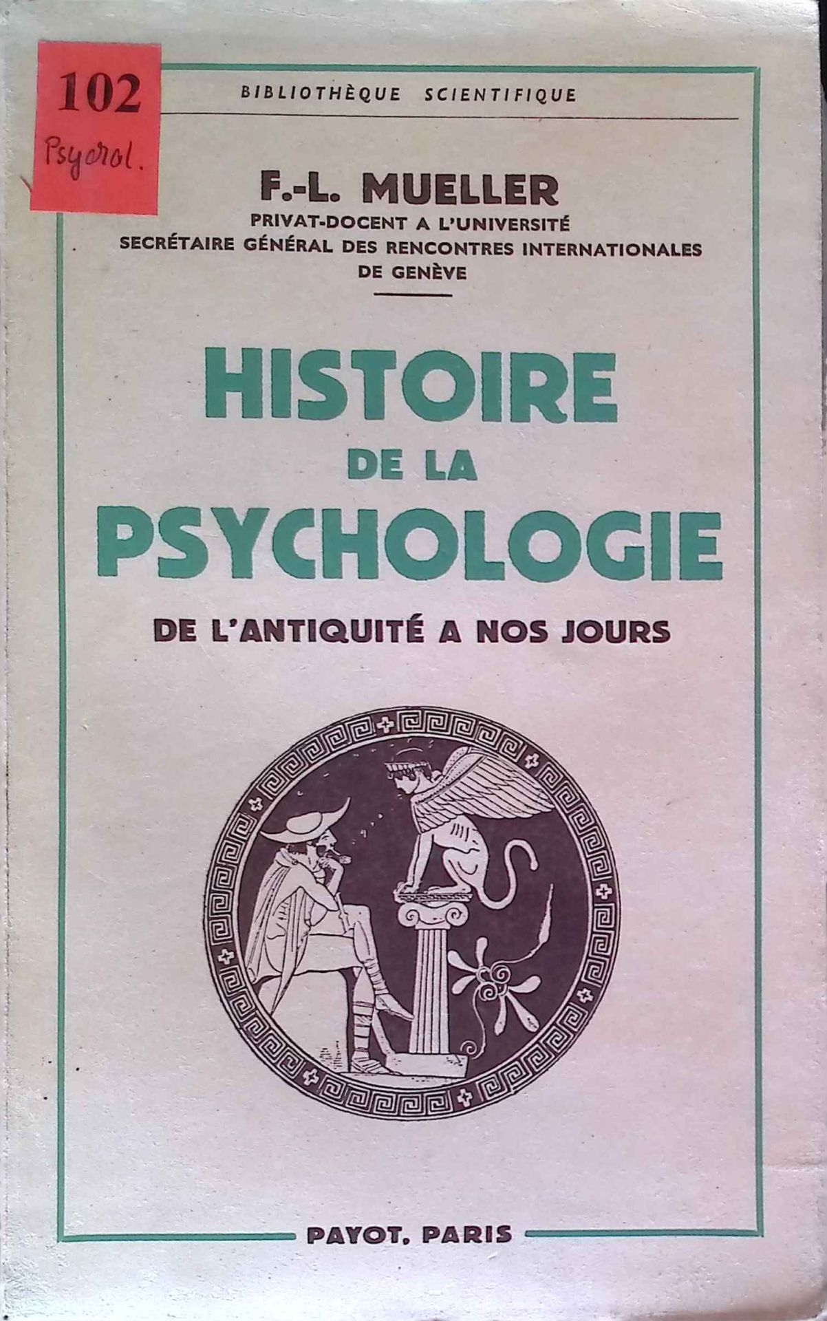 Histoire de la psychologie de l'antiquité à nos jours