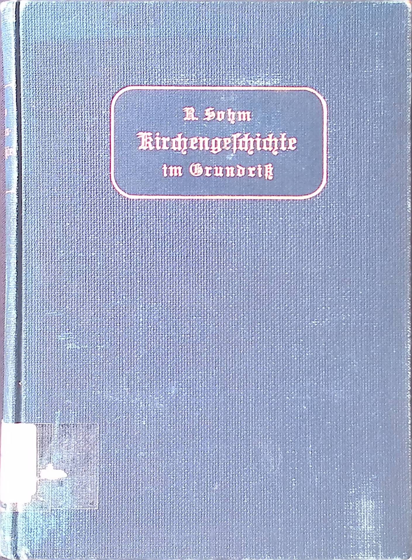 Kirchengeschichte im Grundriß