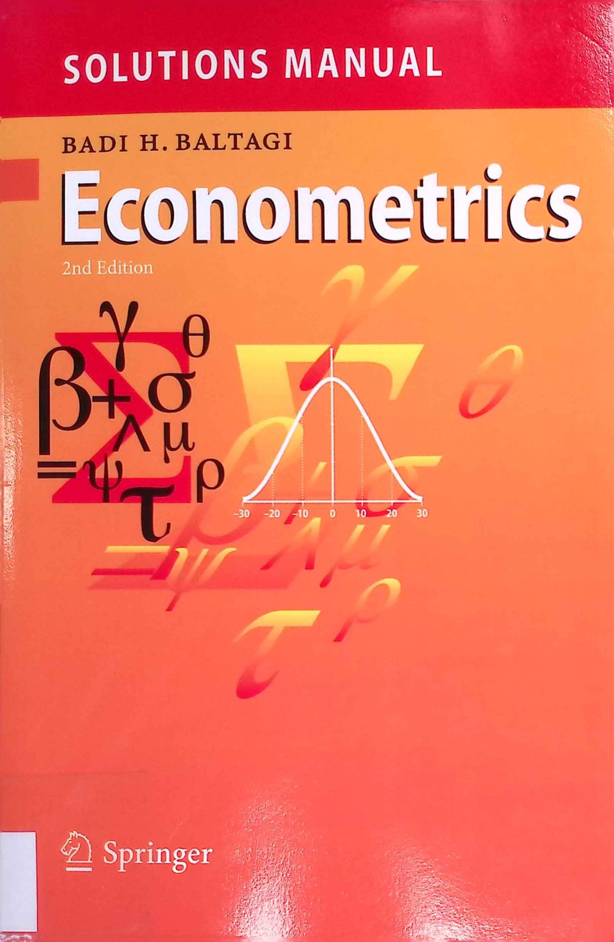 Solutions Manual for Econometrics