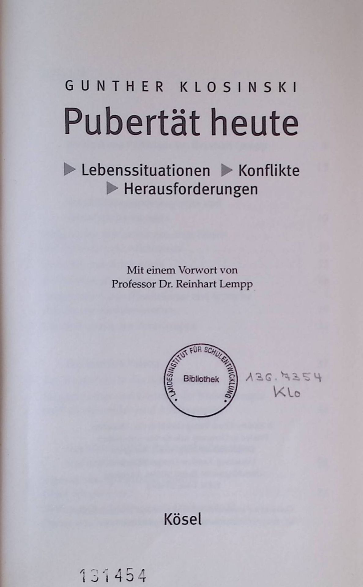Pubertät heute. Lebenssituationen, Konflikte, Herausforderungen